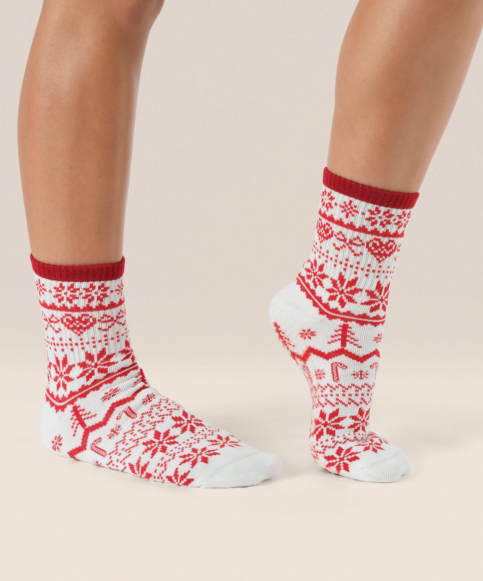 Crew Non Slip Grip Socks - Nordic Noel
