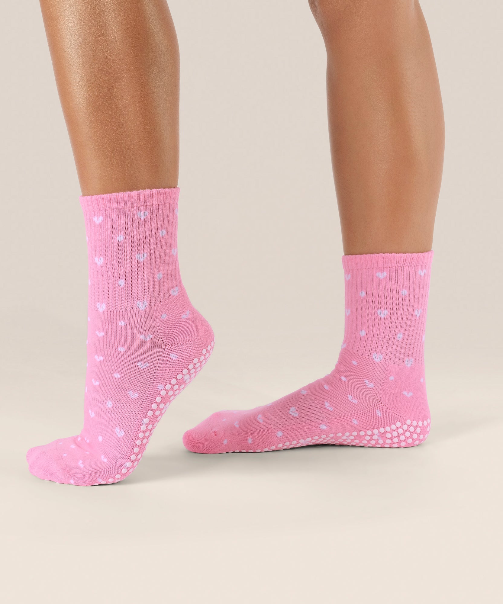 Crew Non Slip Grip Socks - Speckled Candy