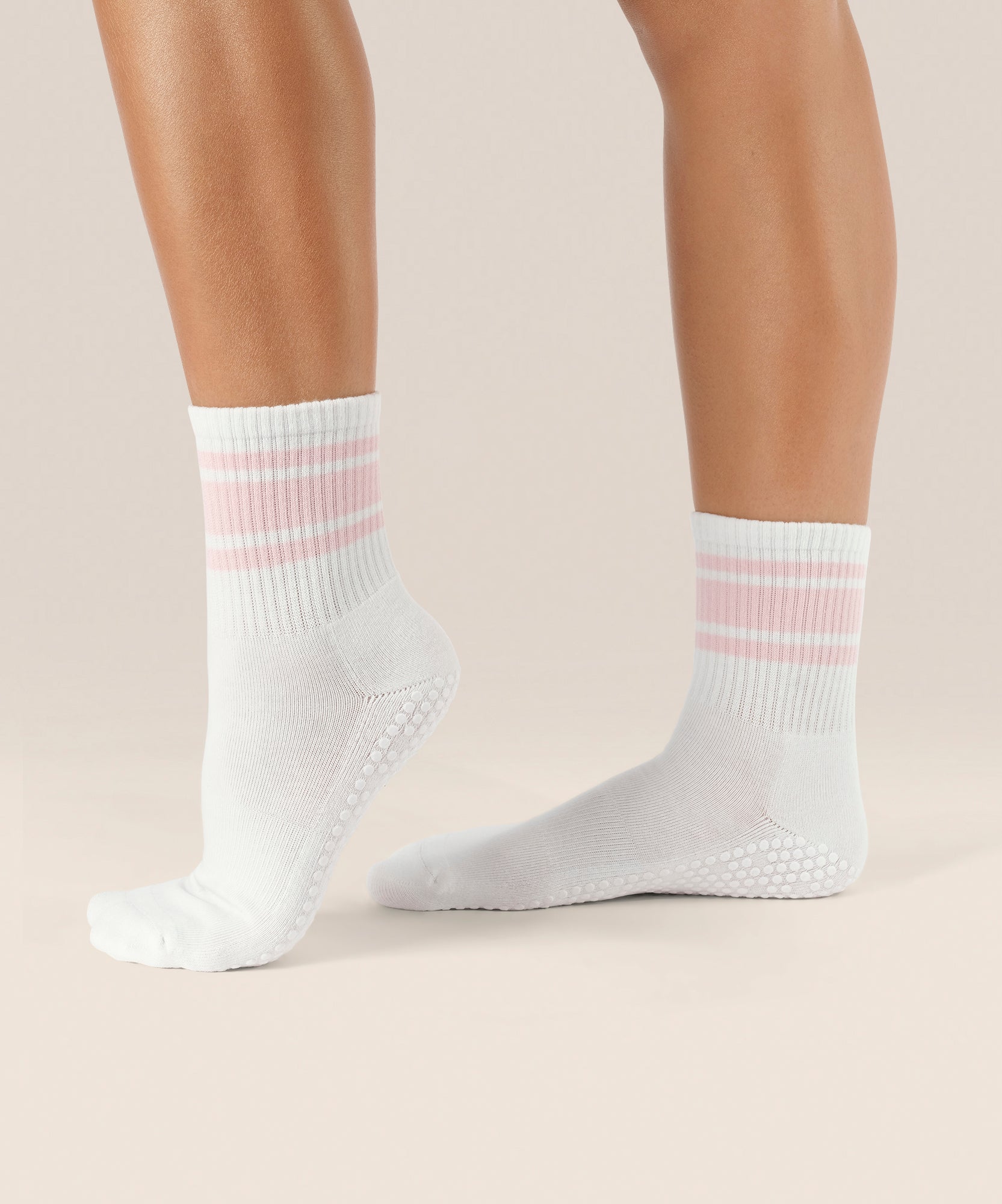 Crew Grip Socks - Pink Stripes