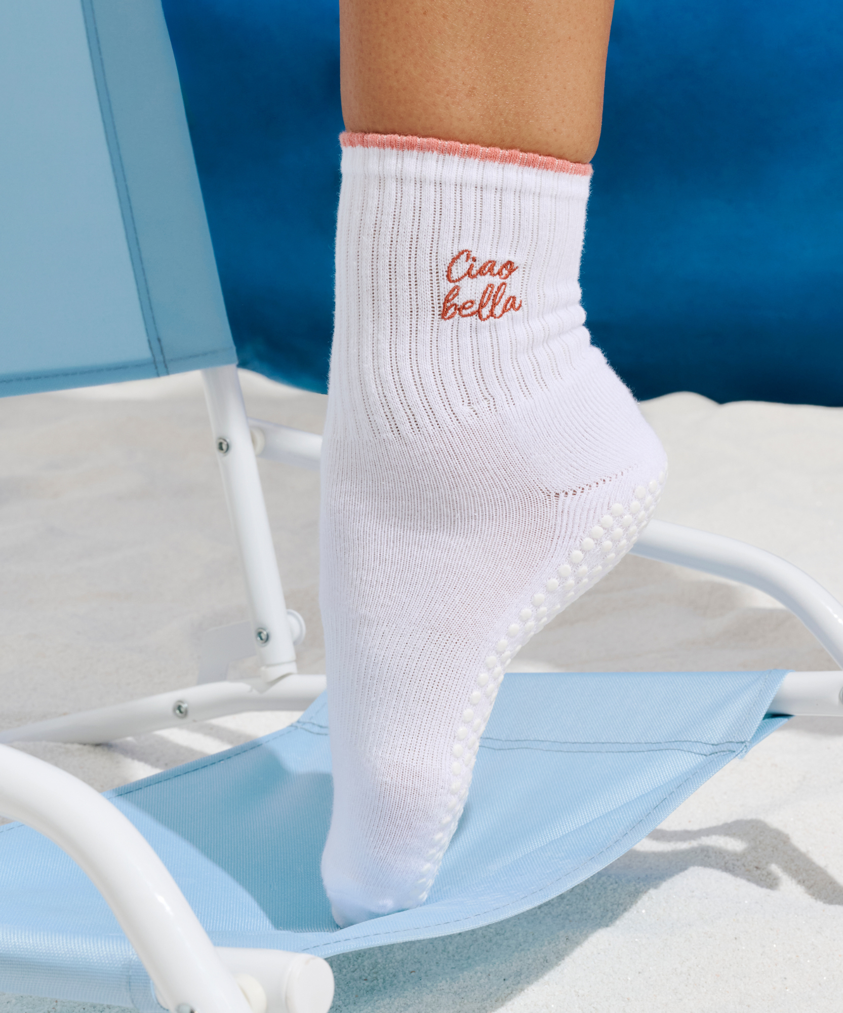 Crew Non Slip Grip Socks - Ciao Bella