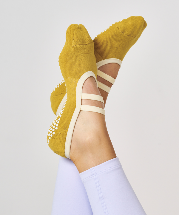 Ballet Non Slip Grip Socks - Amber