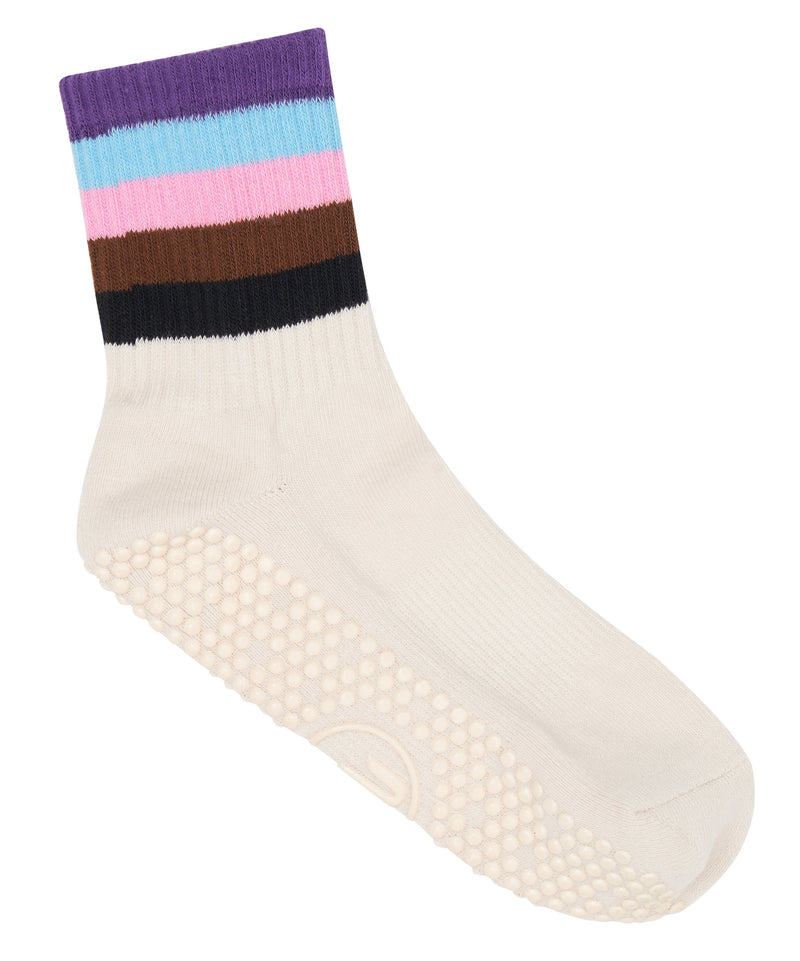 The socks come in a set of three in different colors
