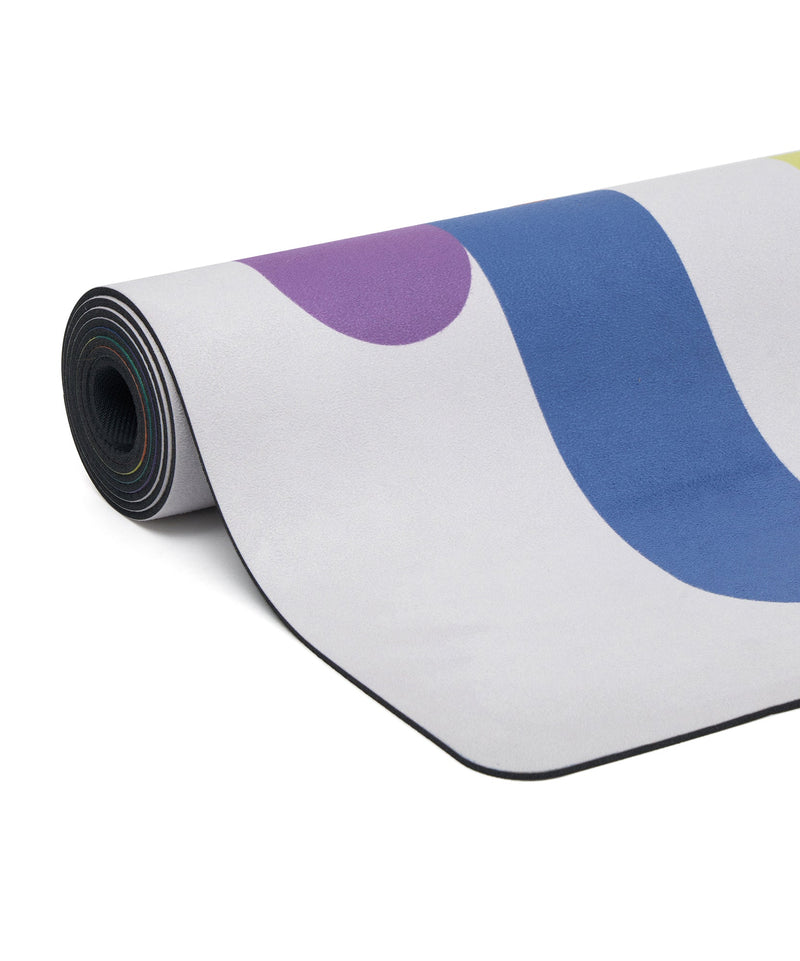 Durable and sustainable Luxe Recycled Yoga Mat with colorful Rainbow Pride pattern