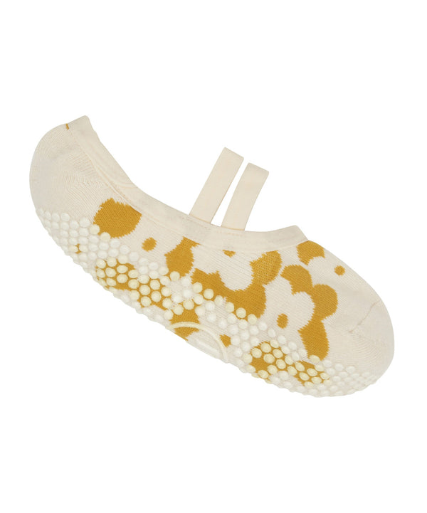Non-slip grip socks with retro daisy sand design for ballet dancers