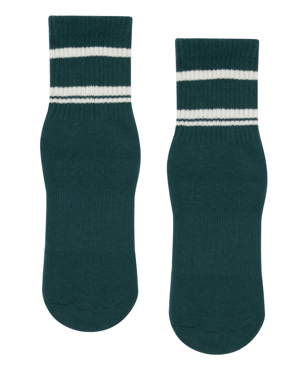 Crew Non Slip Grip Socks with Forest Flow Design for Ultimate Traction