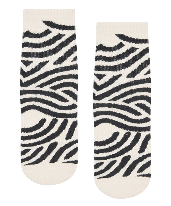 Crew Non Slip Grip Socks with black and white swirl pattern