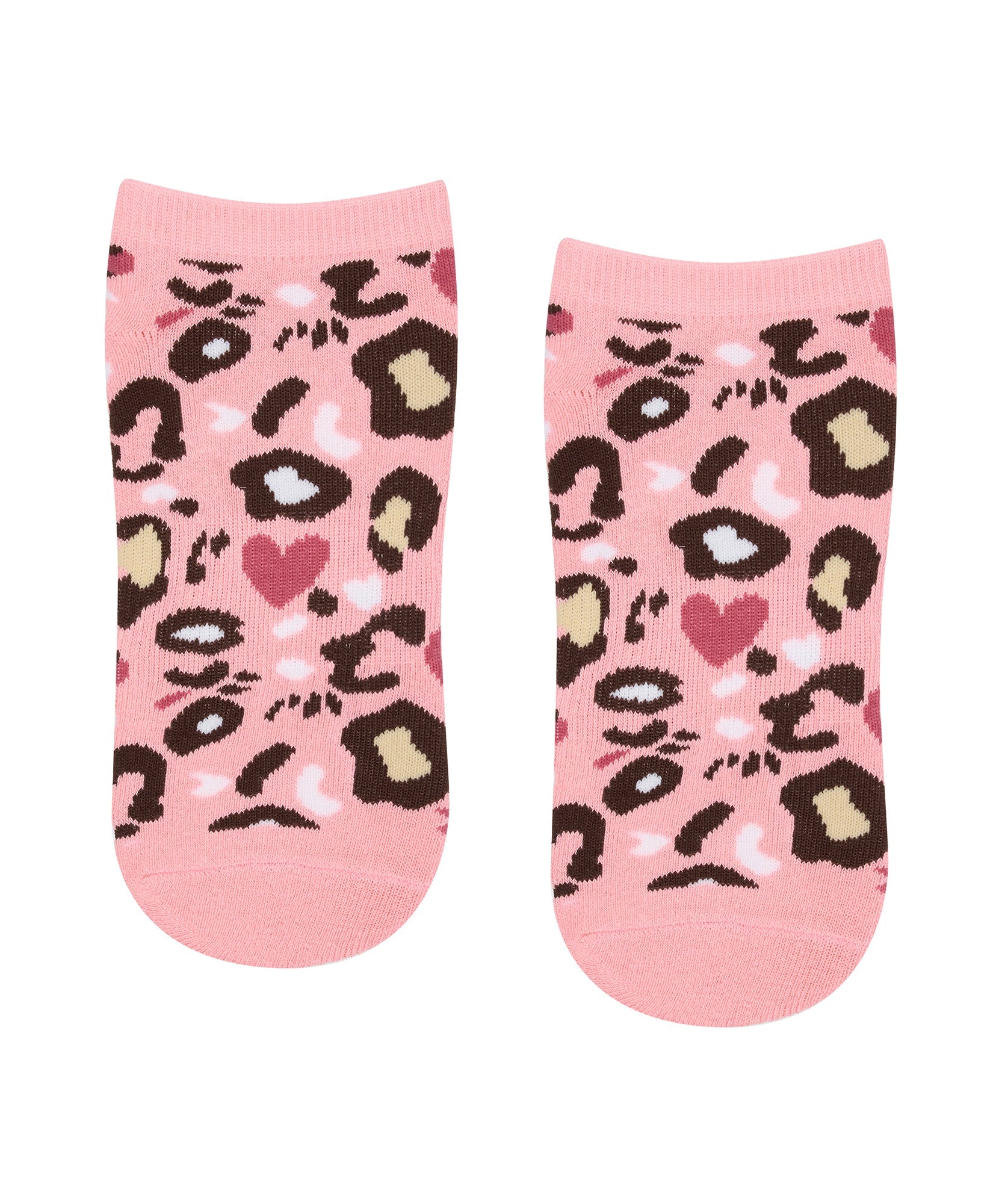 Classic Low Rise Grip Socks - Cheetah Heart