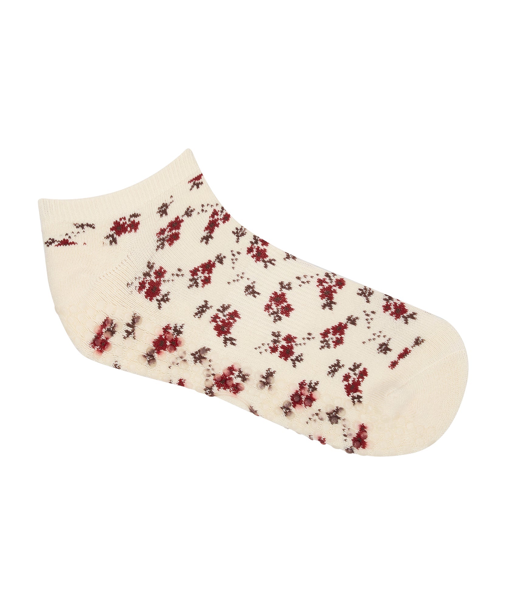 Classic Low Rise Grip Socks - Ditsy Floral.