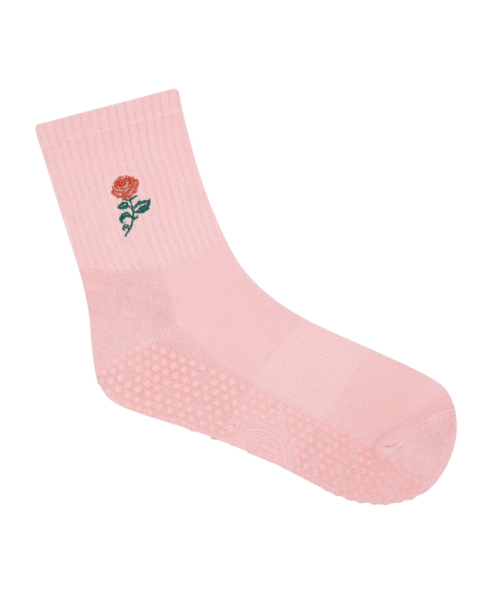 Crew Non Slip Grip Socks - Vintage Rose Berry.