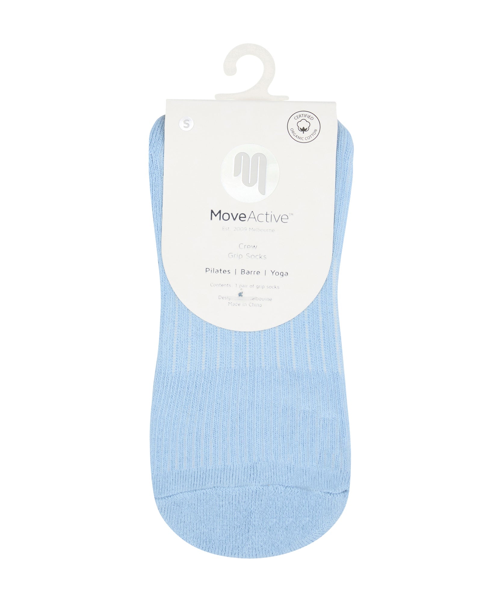 Crew Non Slip Grip Socks - Vintage Baby Blue.