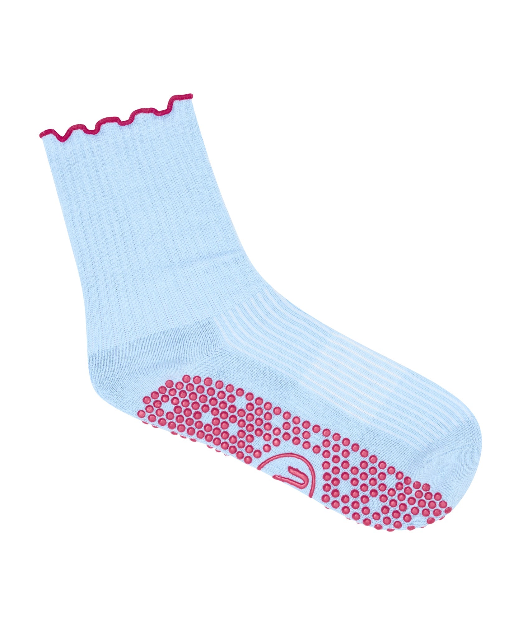 Crew Non Slip Grip Socks - Vintage Baby Blue.