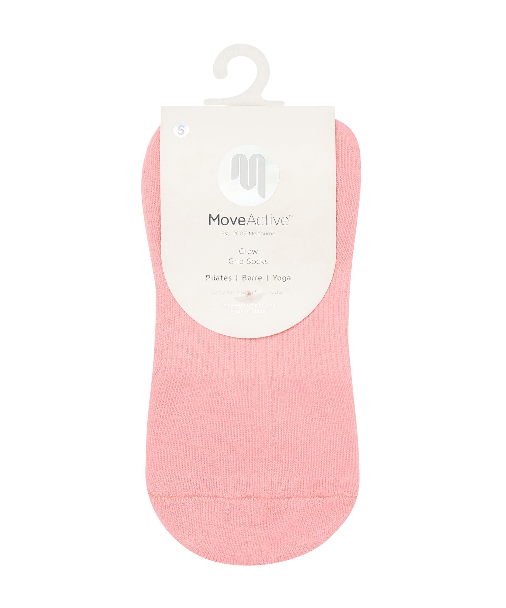 Crew Non Slip Grip Socks - Think Pink