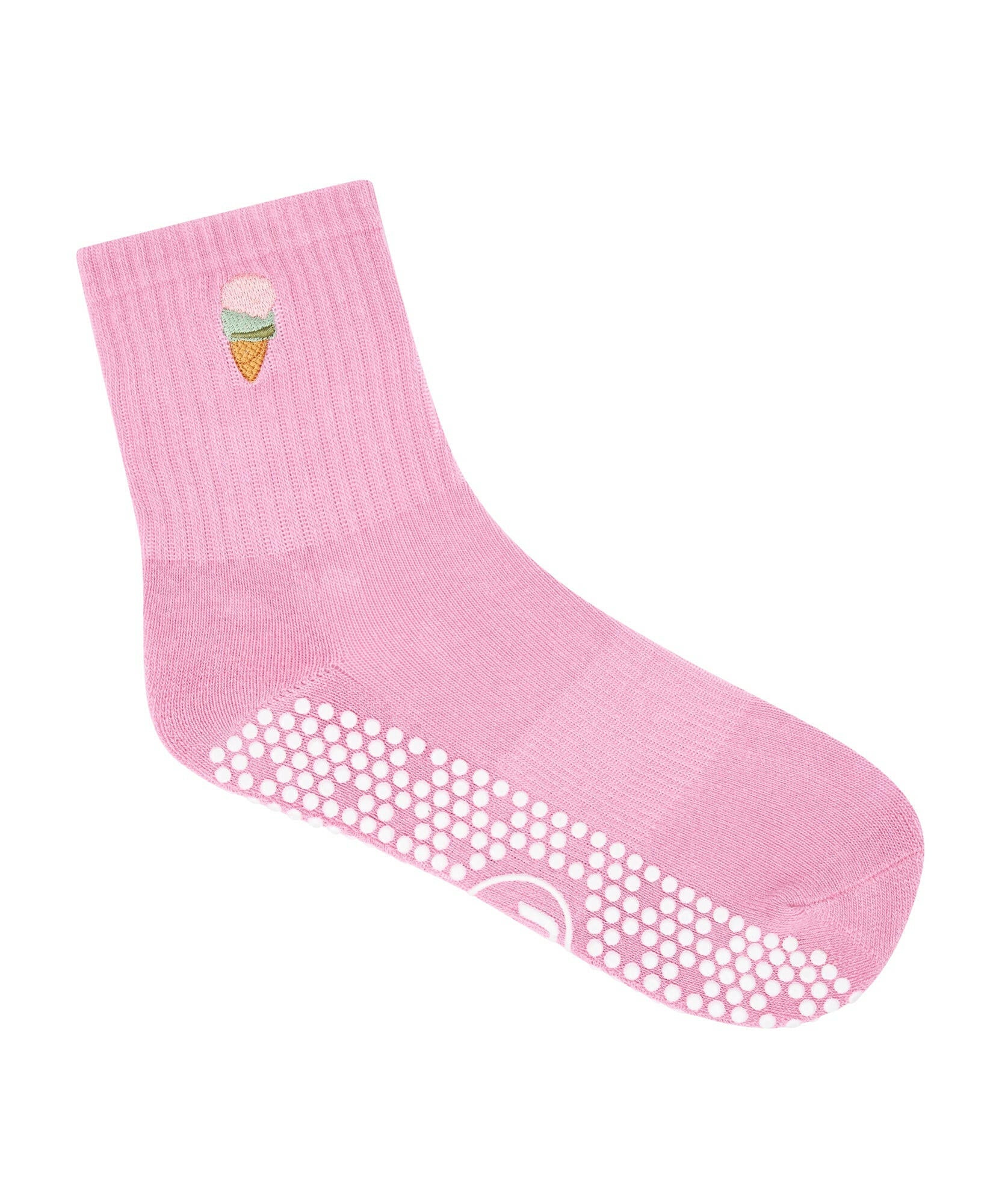 Crew Non Slip Grip Socks - Pink Gelato