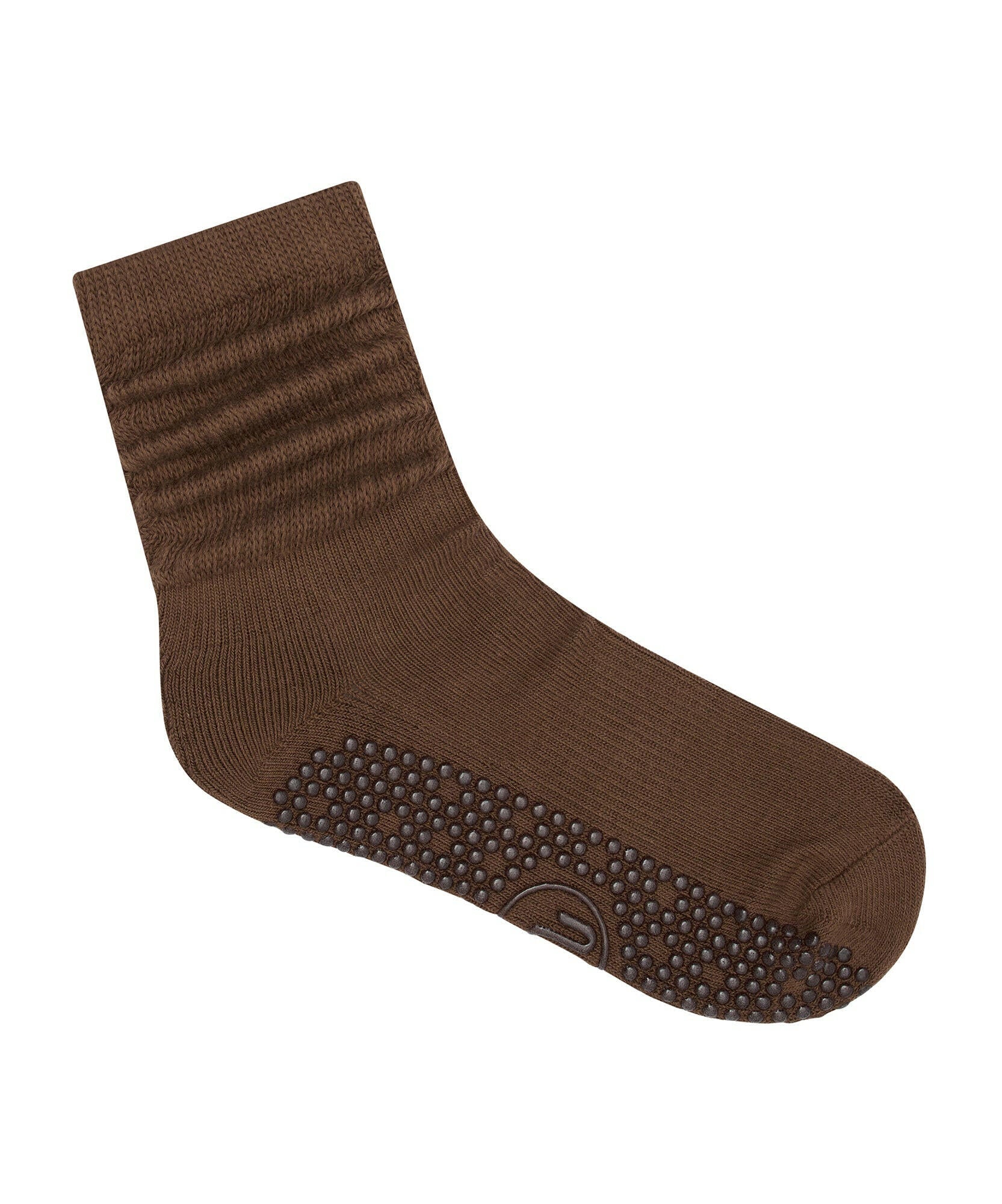 Scrunch Non Slip Grip Socks - Chocolate