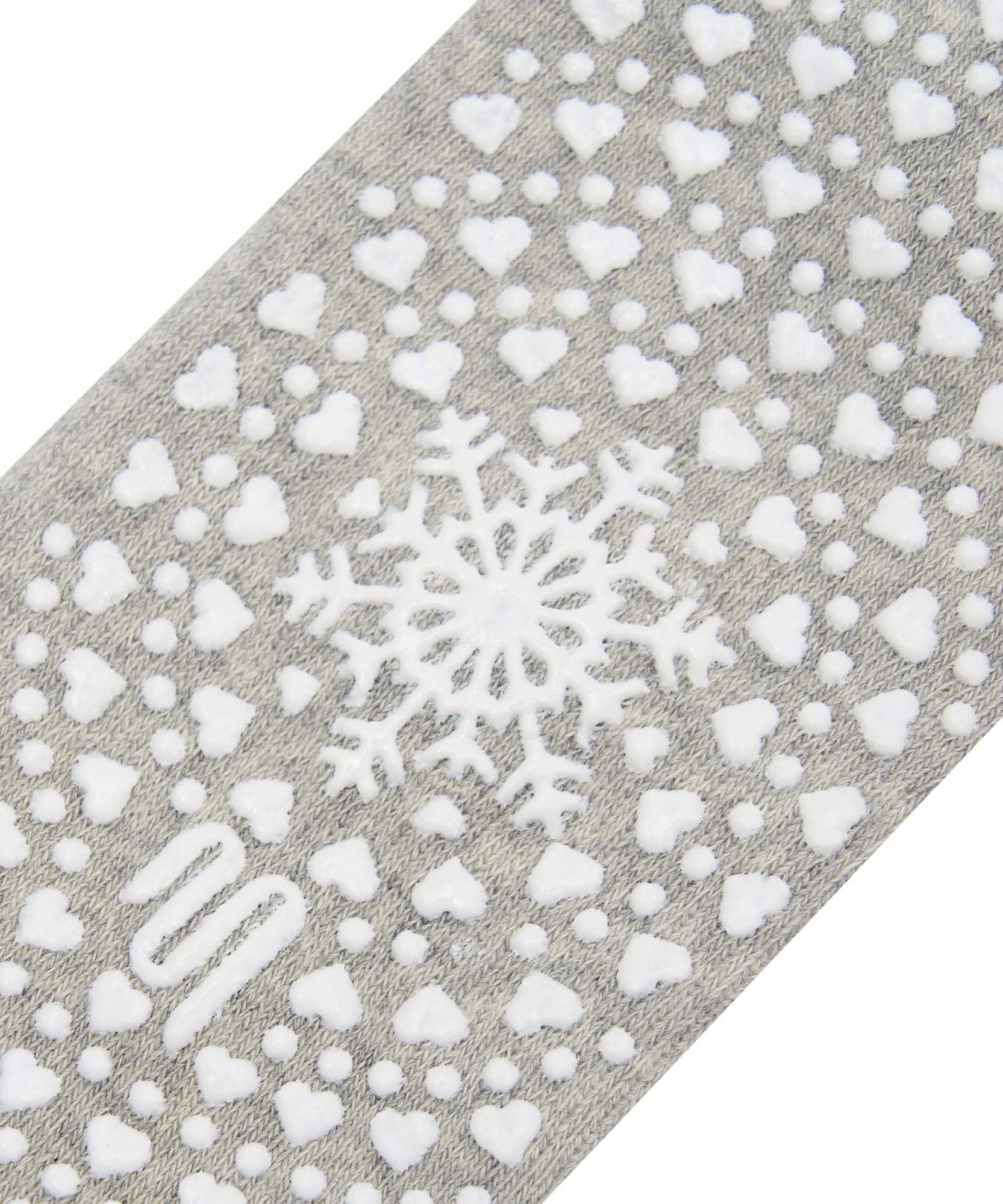 Crew Non Slip Grip Socks - Snowflake Marle