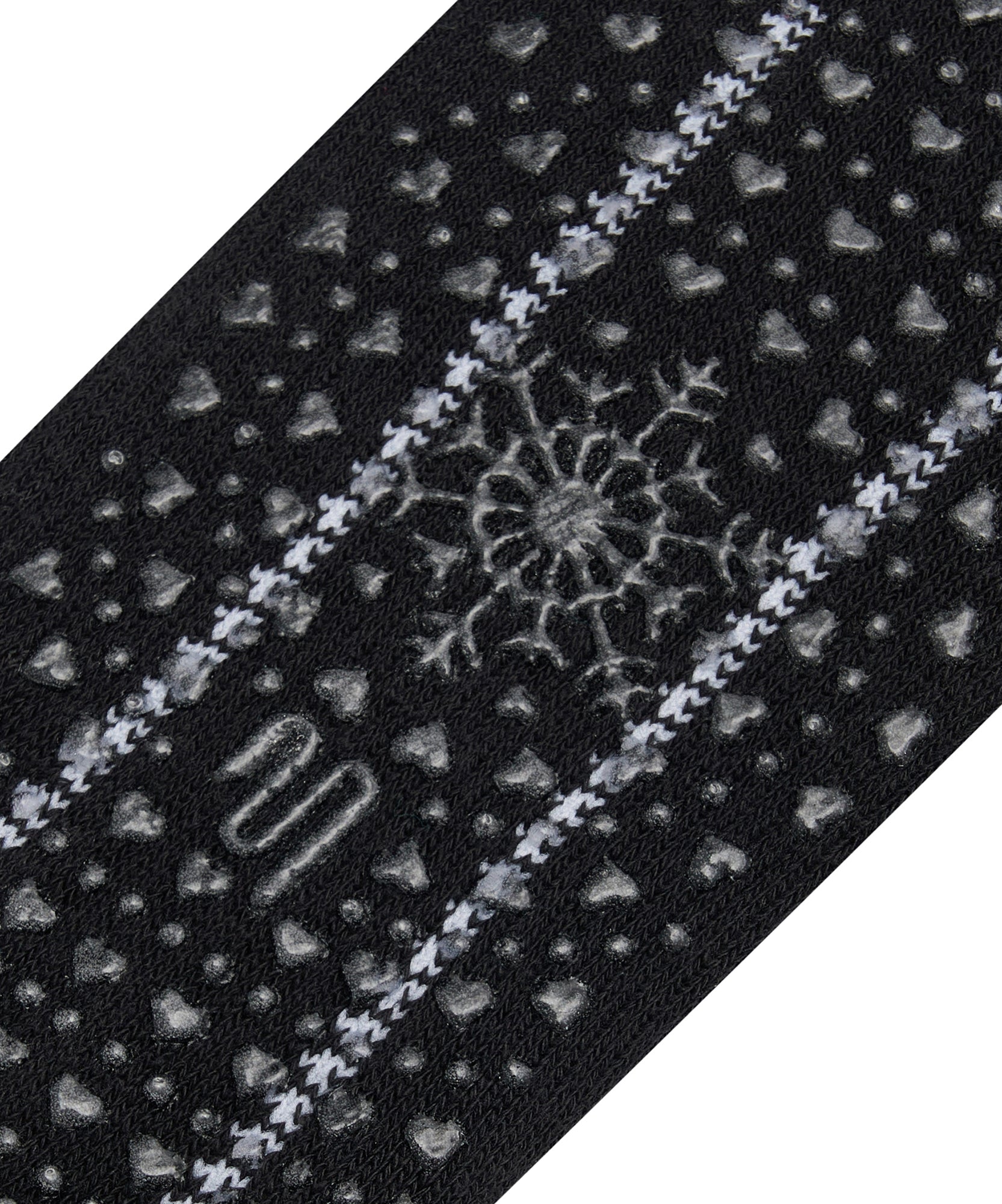 Crew Non Slip Grip Socks - Alpine Heart Midnight