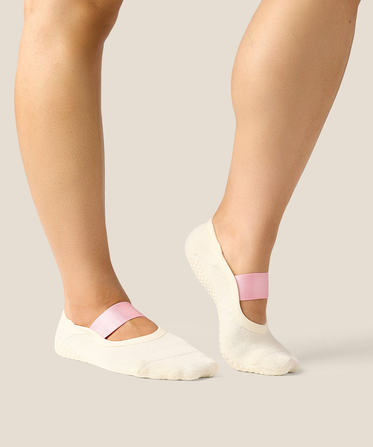 Ballet Grip Socks - Satin Sandy
