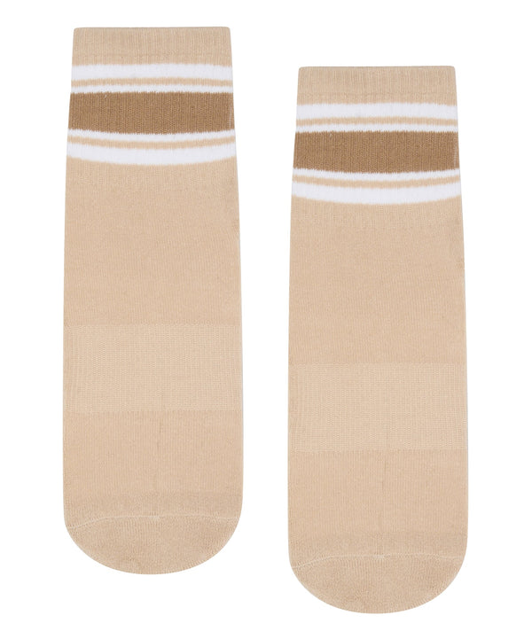 Crew Non Slip Grip Socks - Beige Stripes