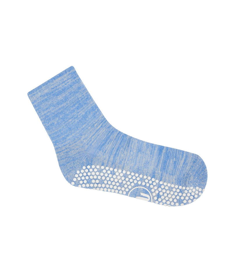 Crew Non Slip Grip Socks - Blue Heather