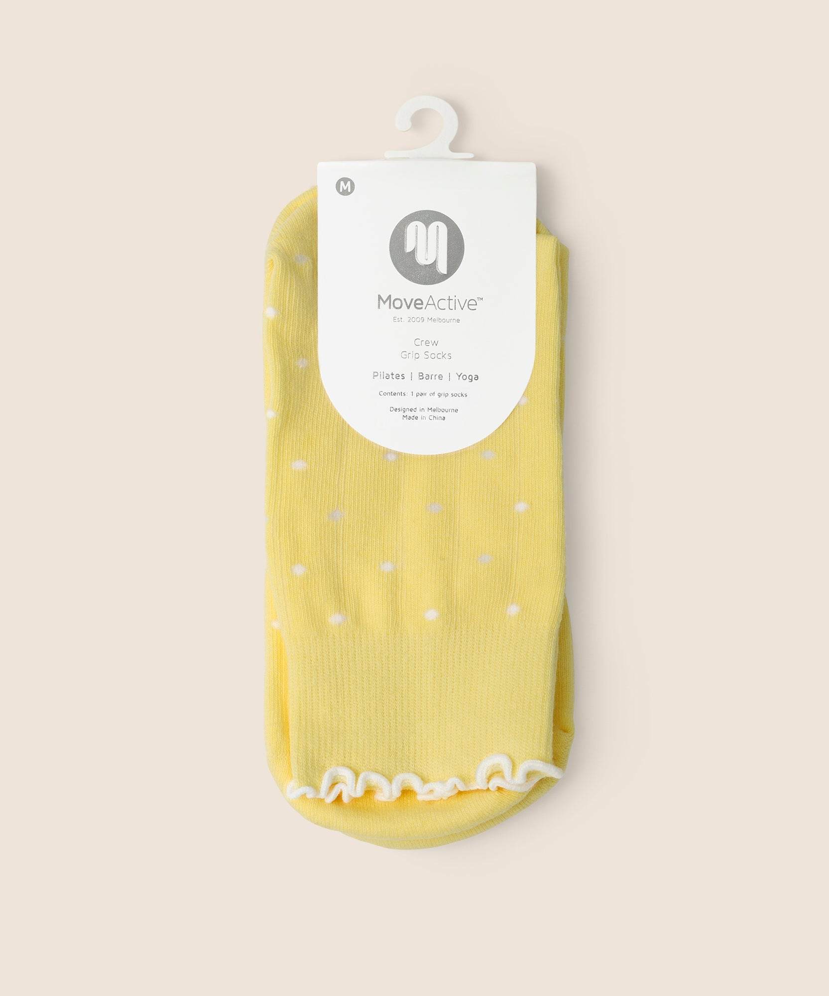 Crew Non Slip Grip Socks - Buttercream Spots