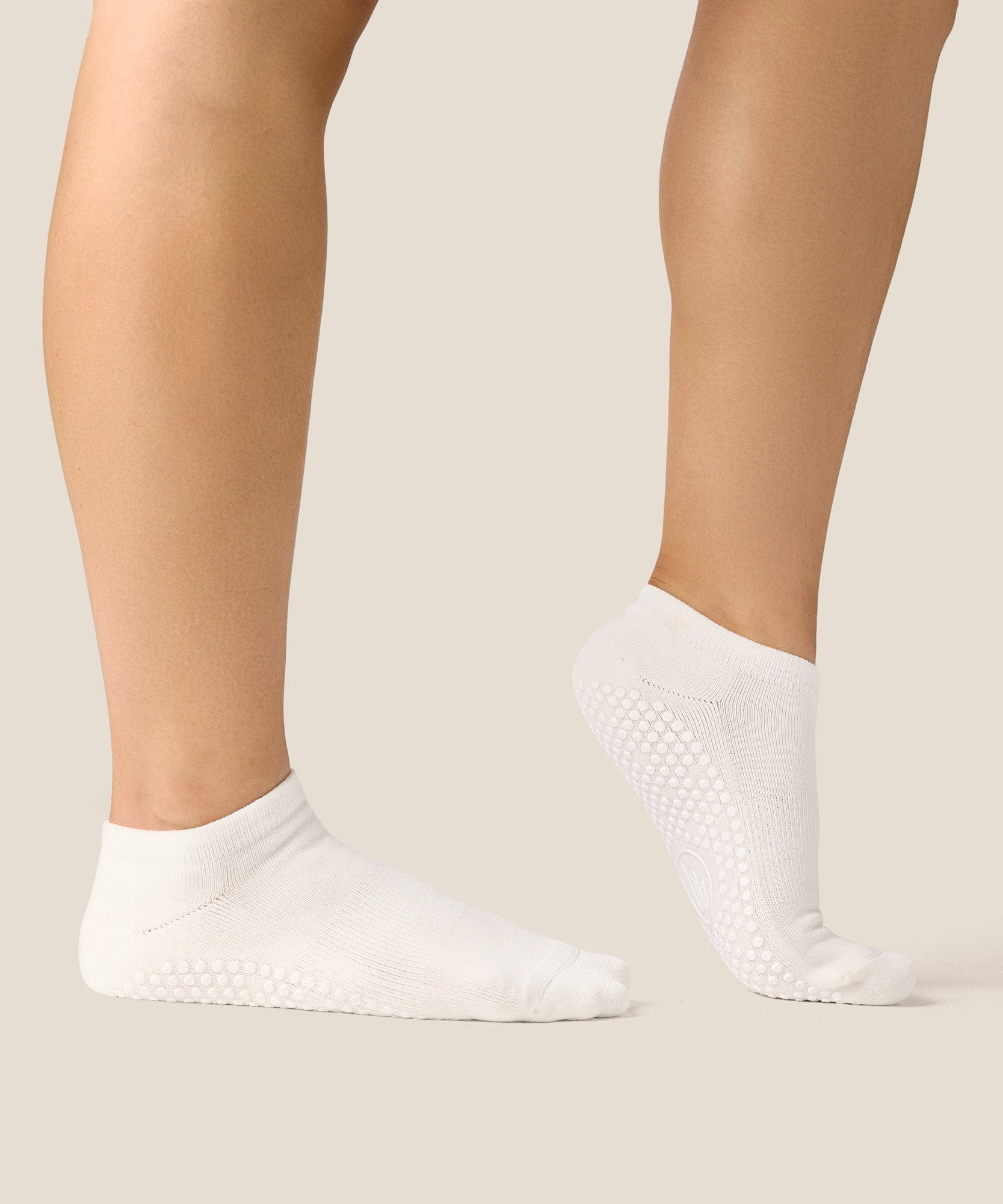 Low Rise Grip Socks - Ivory