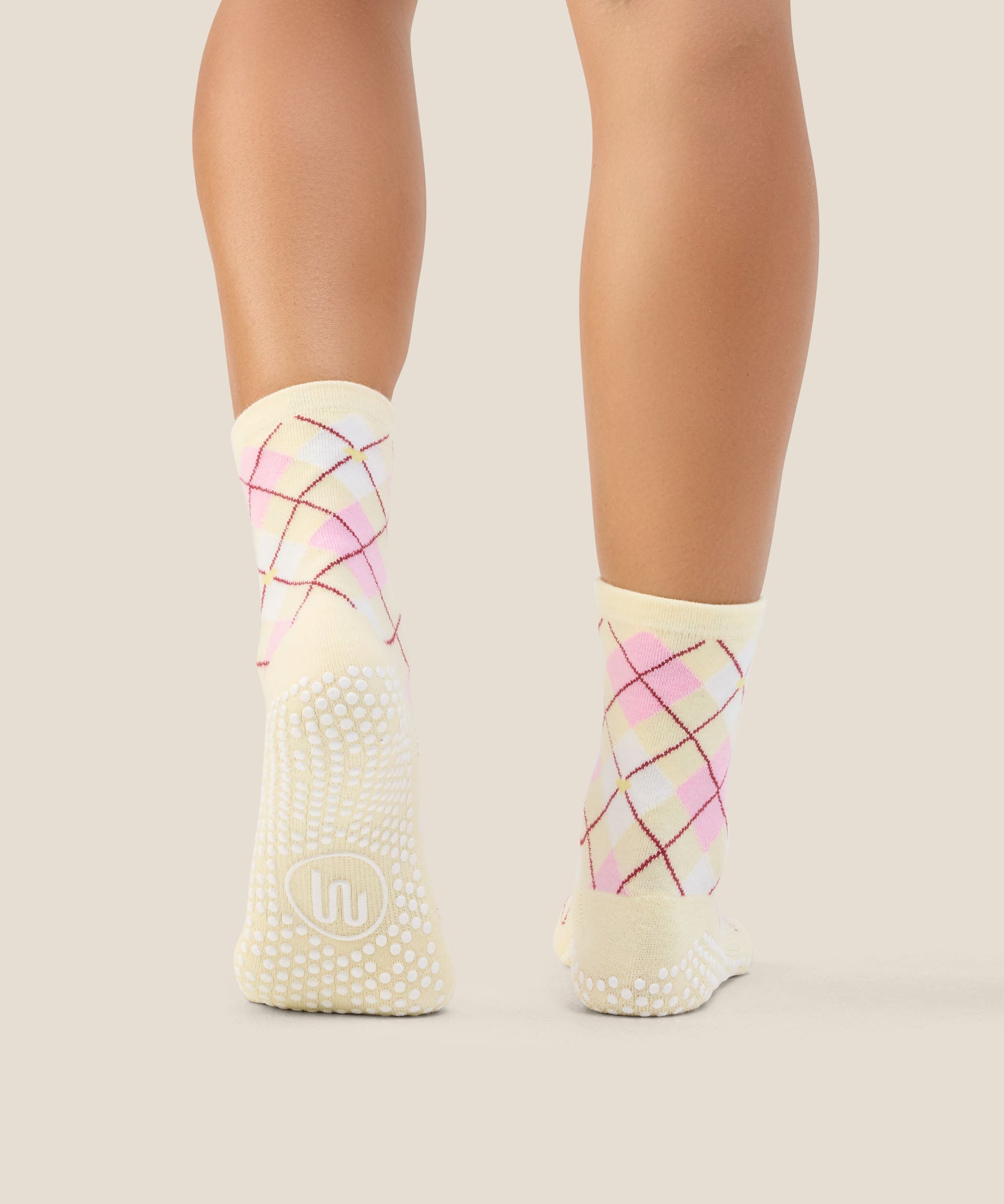 Crew Grip Socks - Argyle Butter
