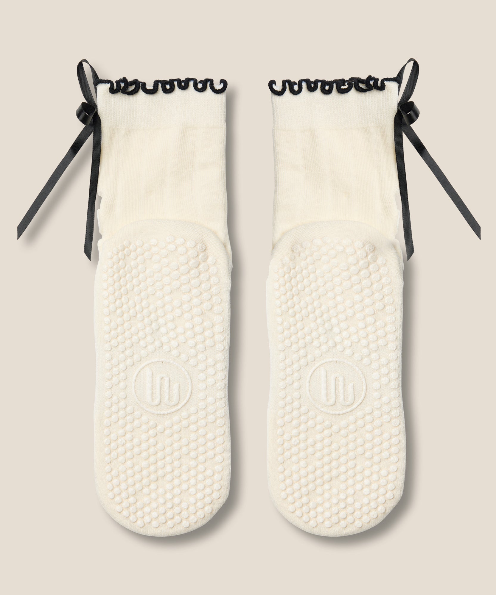 Crew Grip Socks - Sweet Bow Ivory