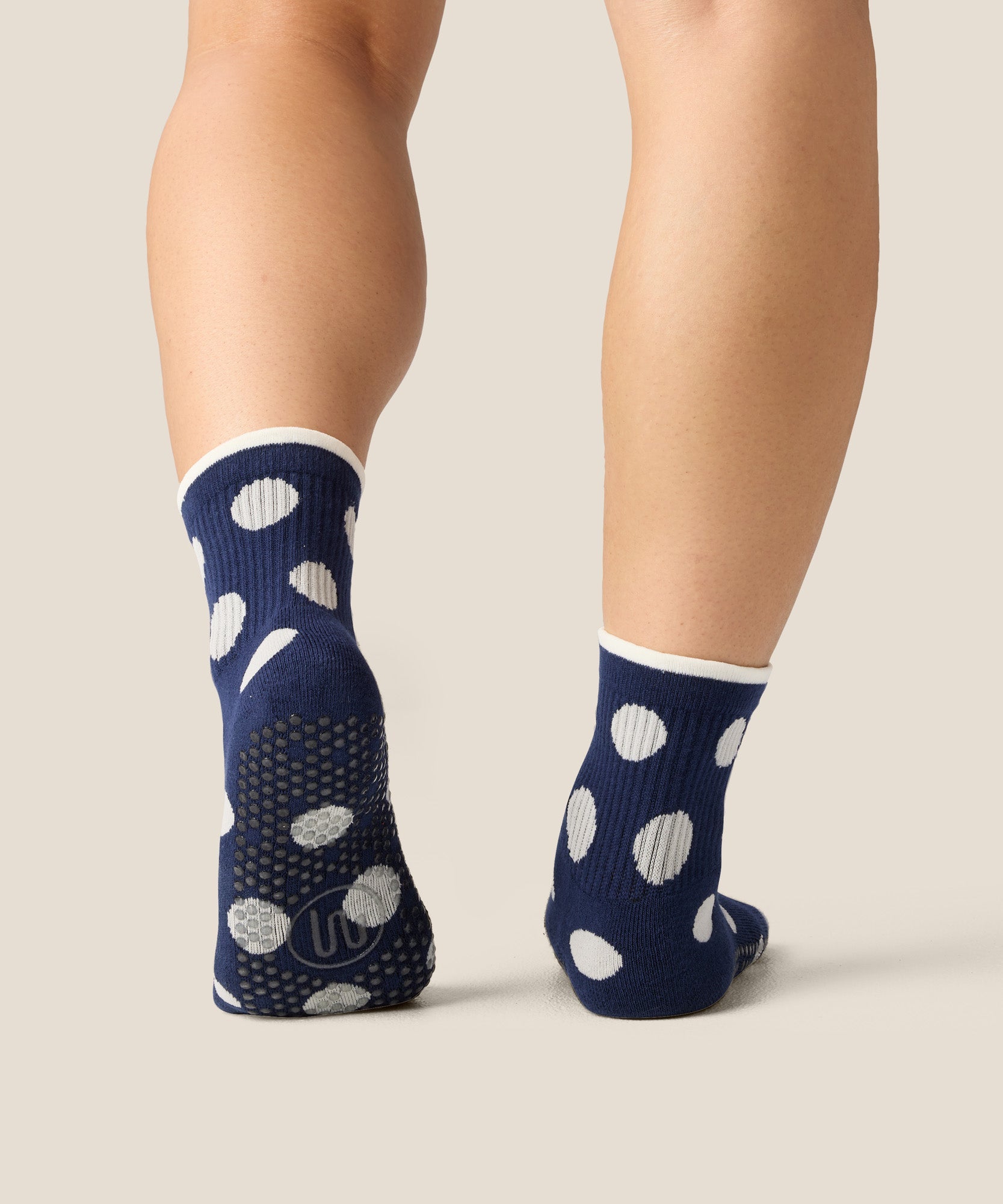 Crew Grip Socks - Polka Dot Navy