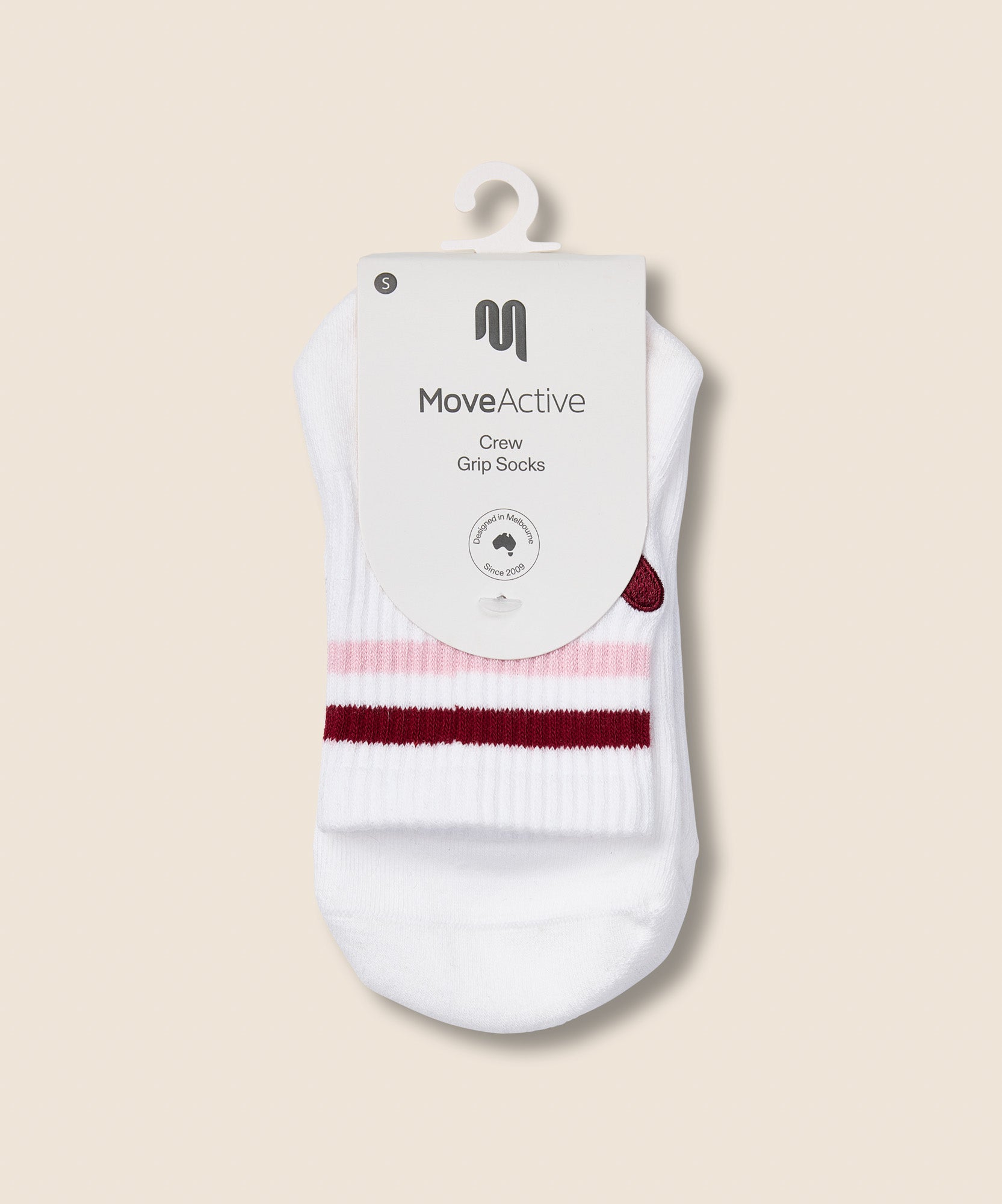 Crew Non Slip Grip Socks - Sweet Stripe Love