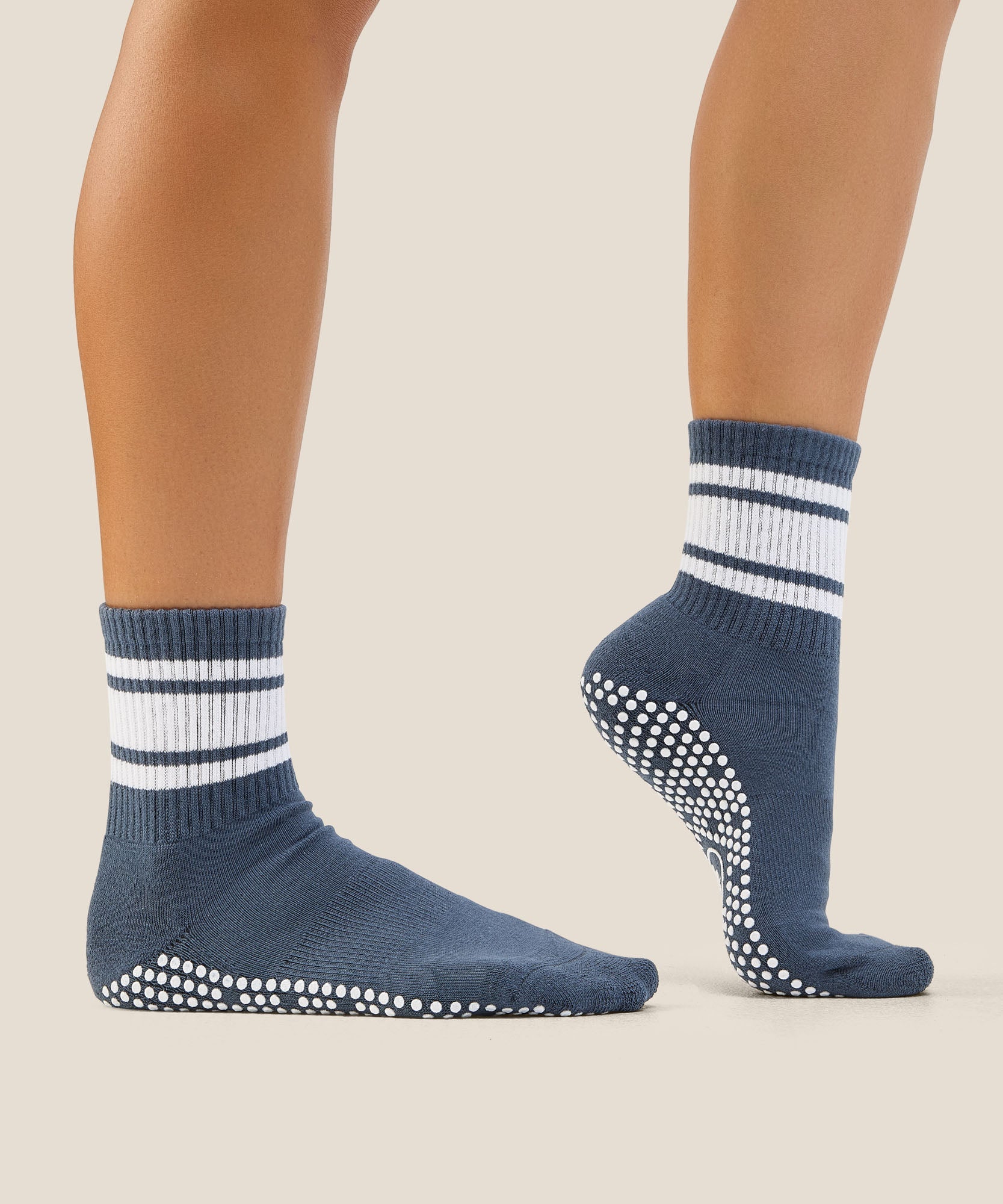 Crew Grip Socks - French Navy Stripe