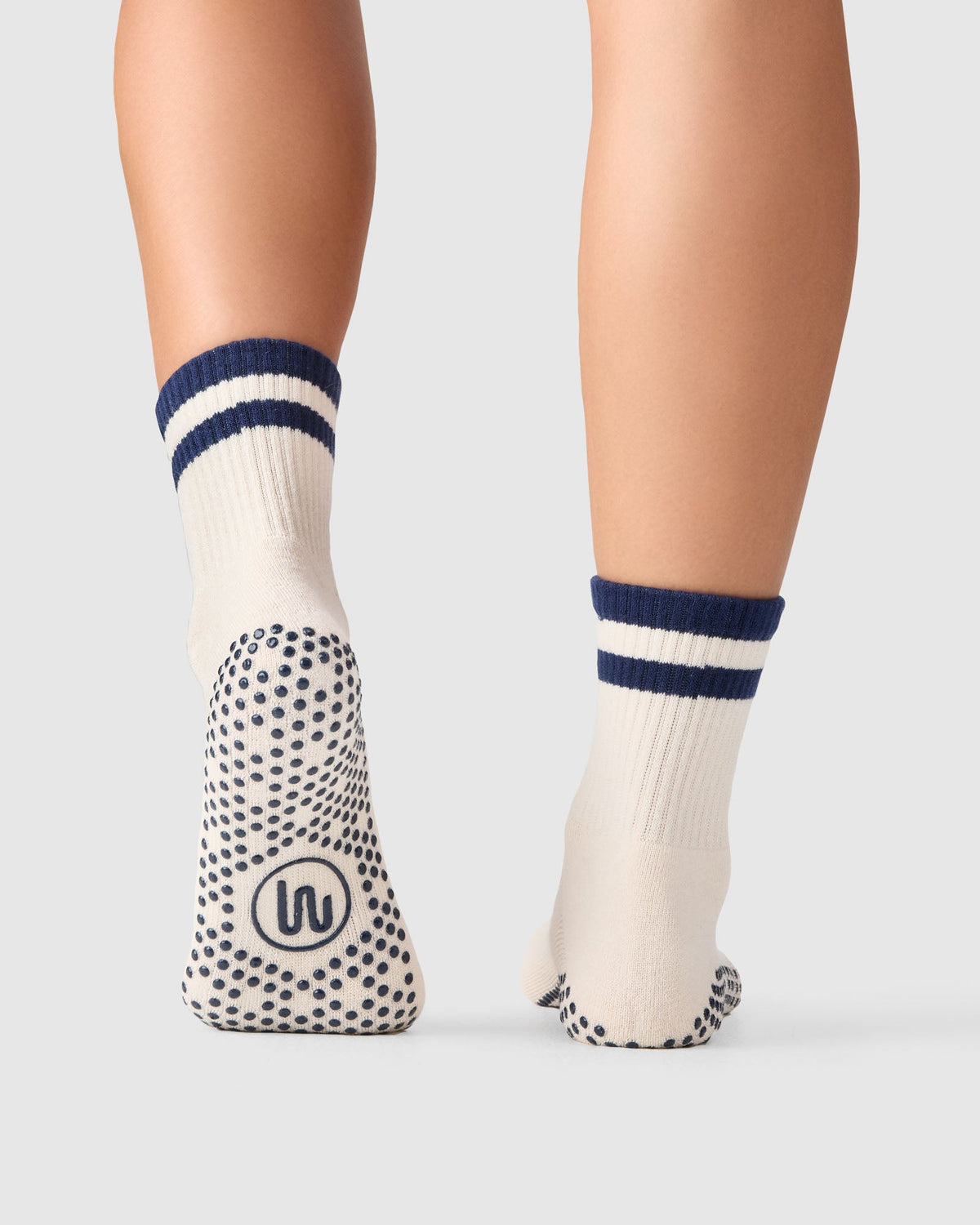 Crew Grip Socks - Retro Stripe Oat & Ink