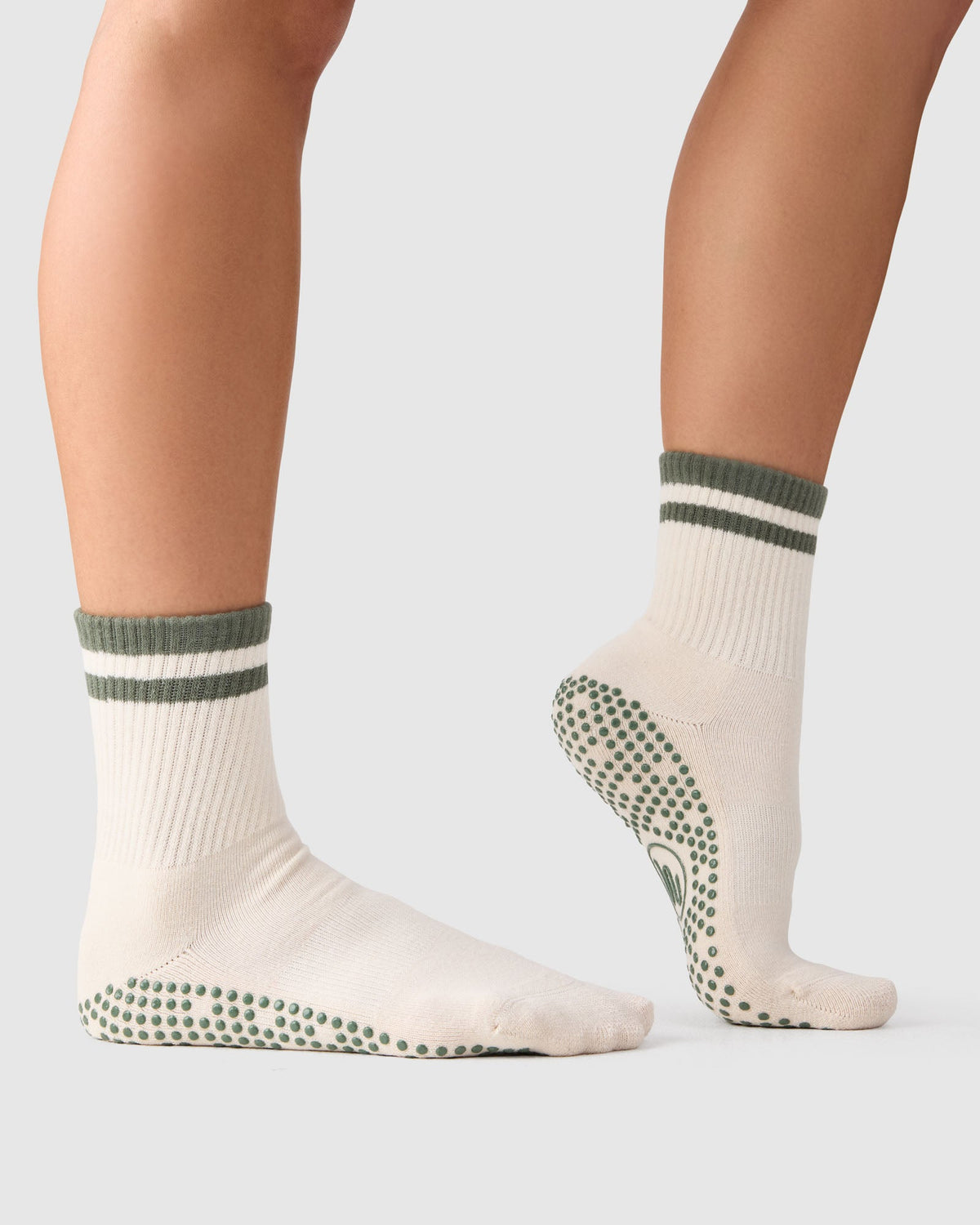 Crew Grip Socks - Retro Stripe Oat & Khaki