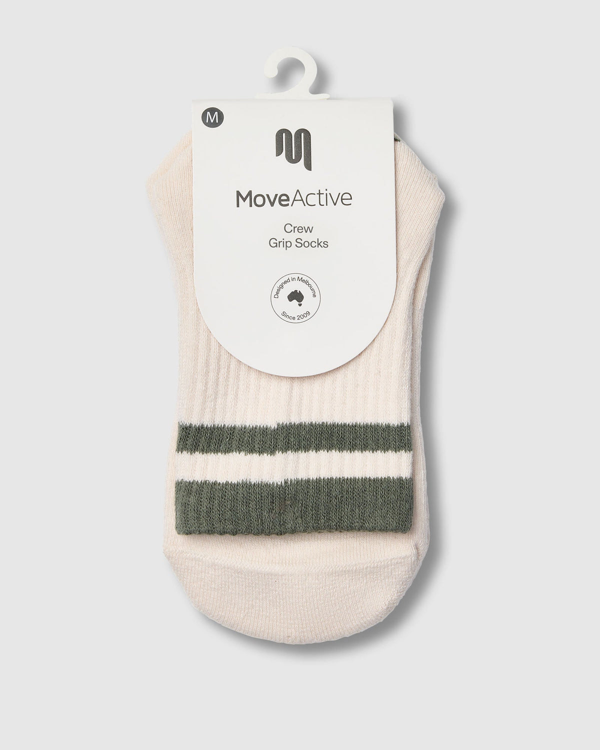 Crew Grip Socks - Retro Stripe Oat & Khaki