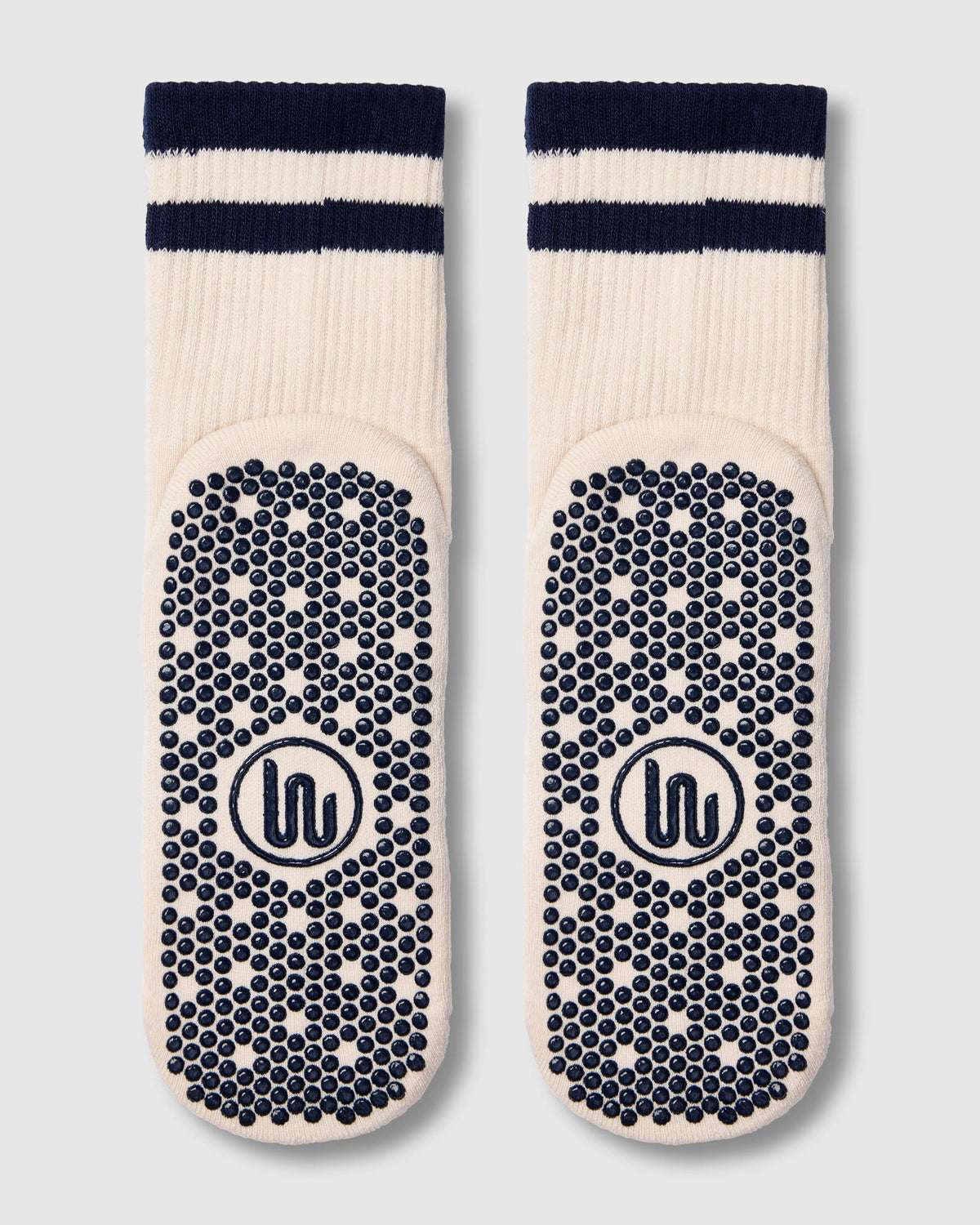 Crew Grip Socks - Retro Stripe Oat & Ink