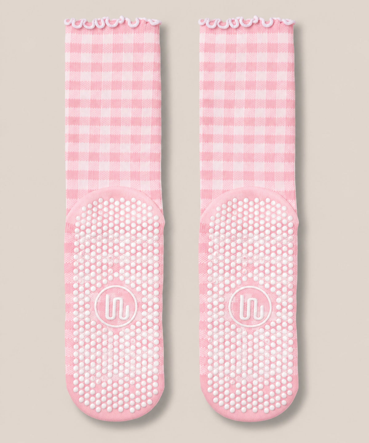 Crew Grip Socks - Picnic Check Pink