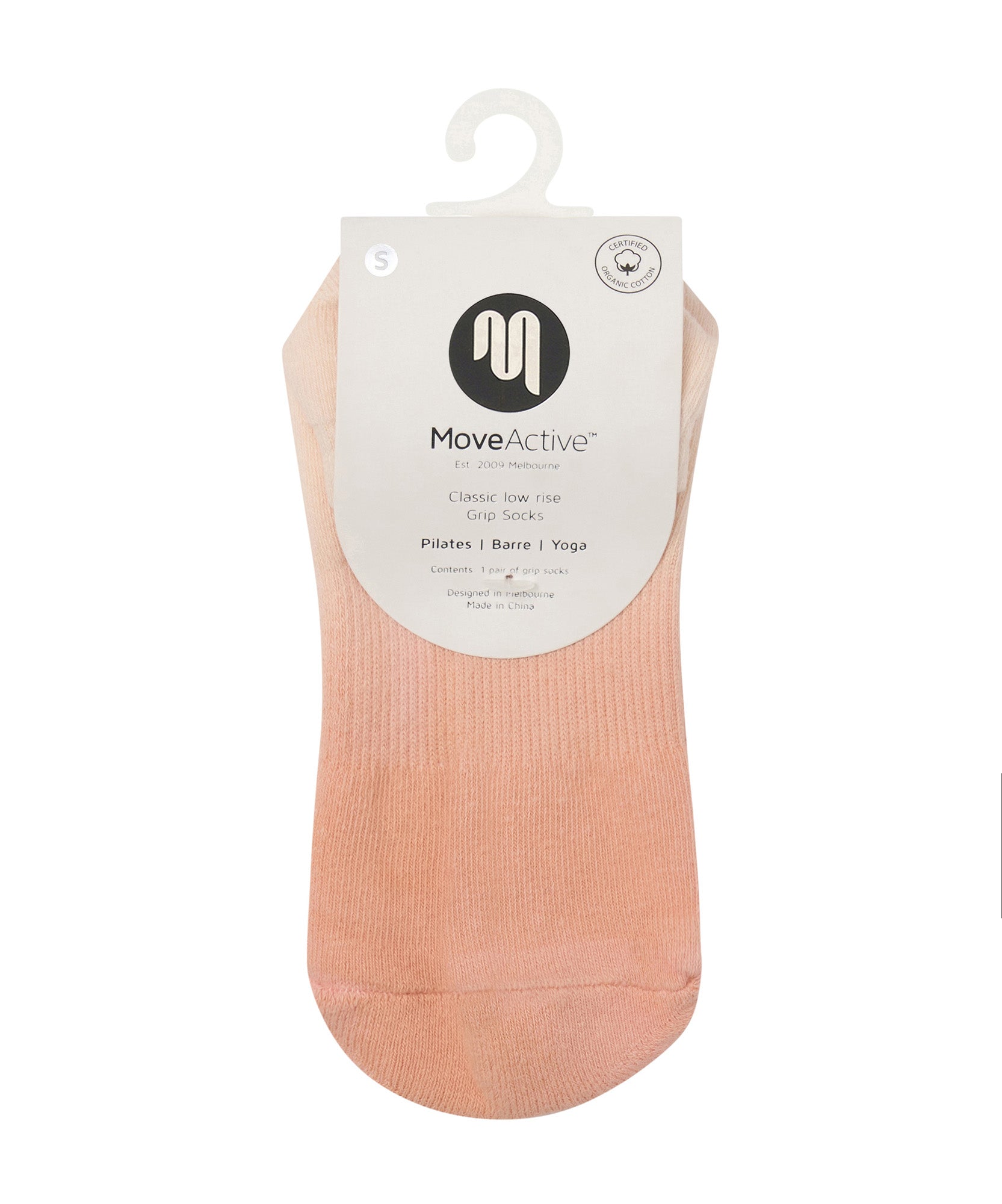 Classic Low Rise Grip Socks - Fade Coral