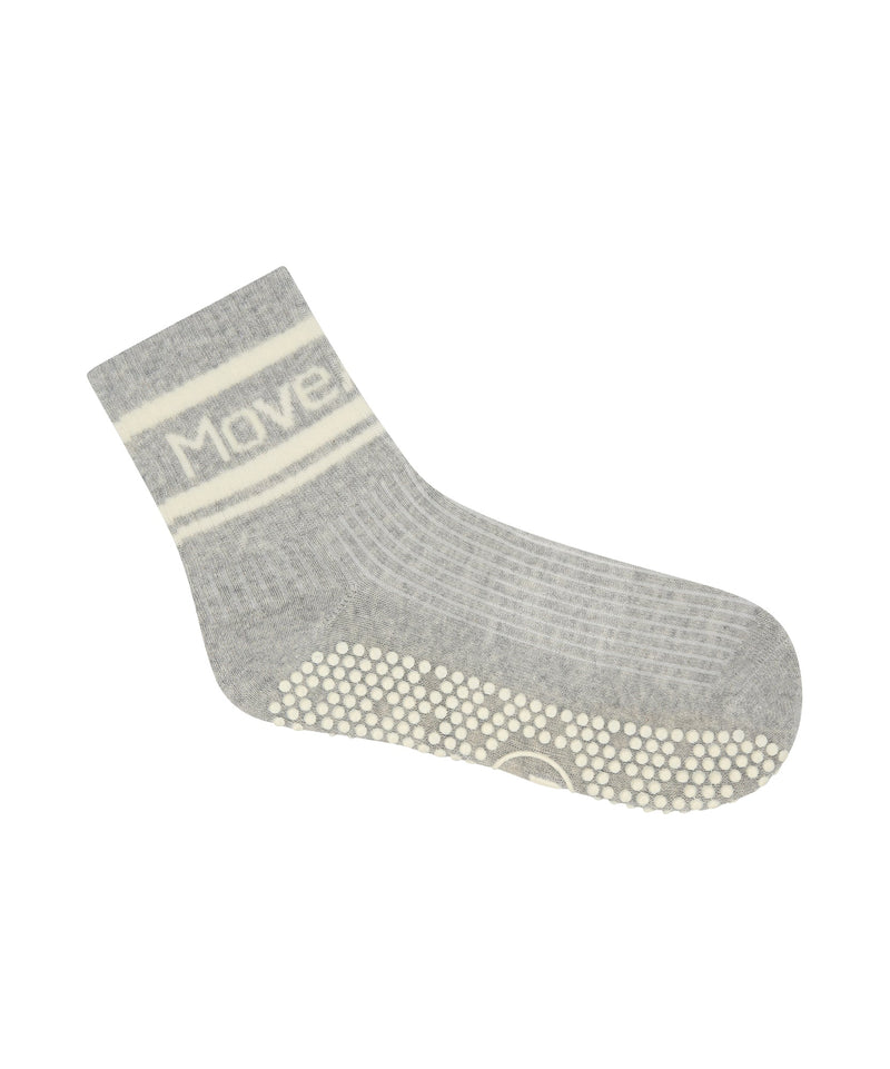 Crew Non Slip Grip Socks - Foundation Grey Marle