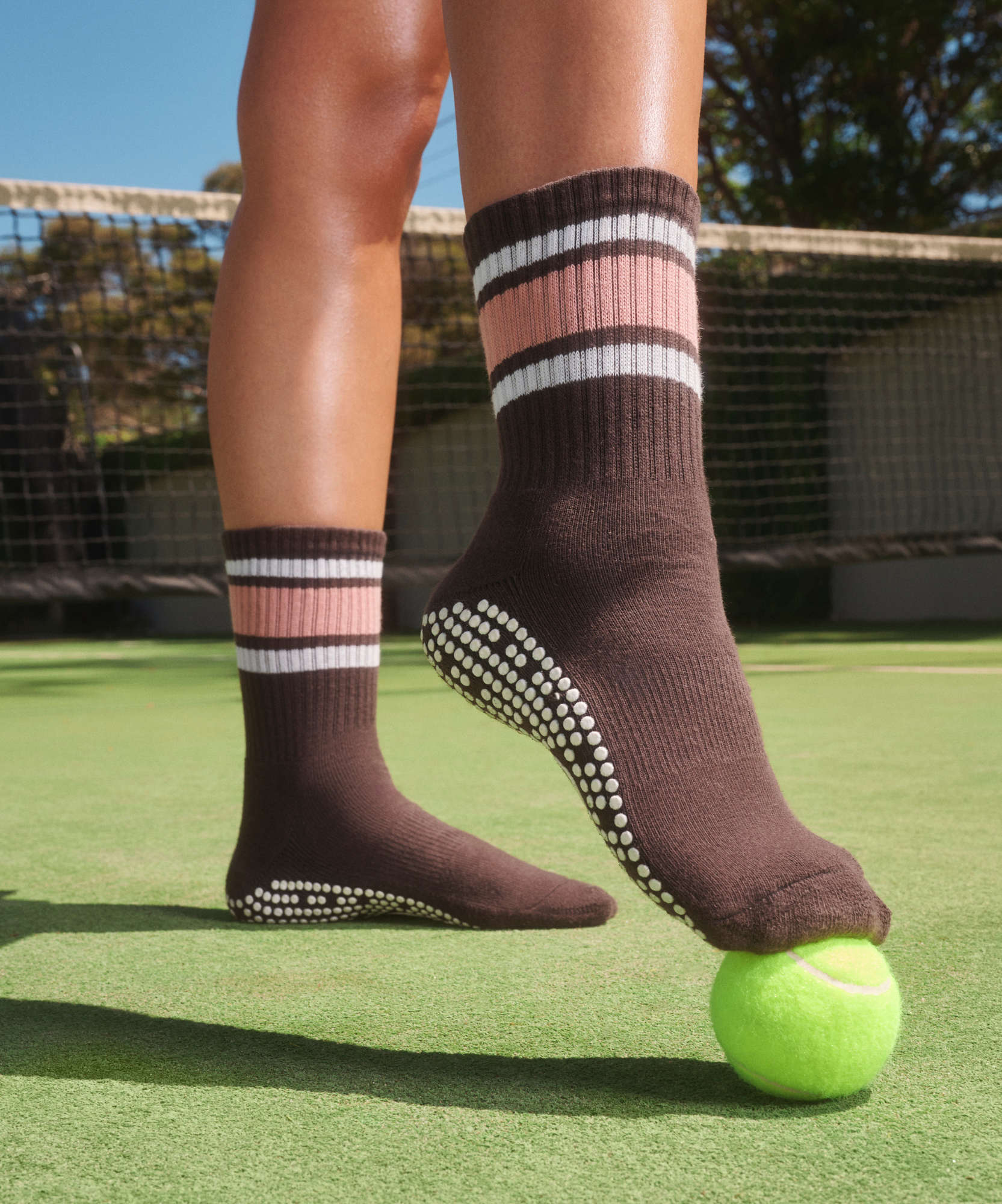 Crew Non Slip Grip Socks - Heritage Stripe