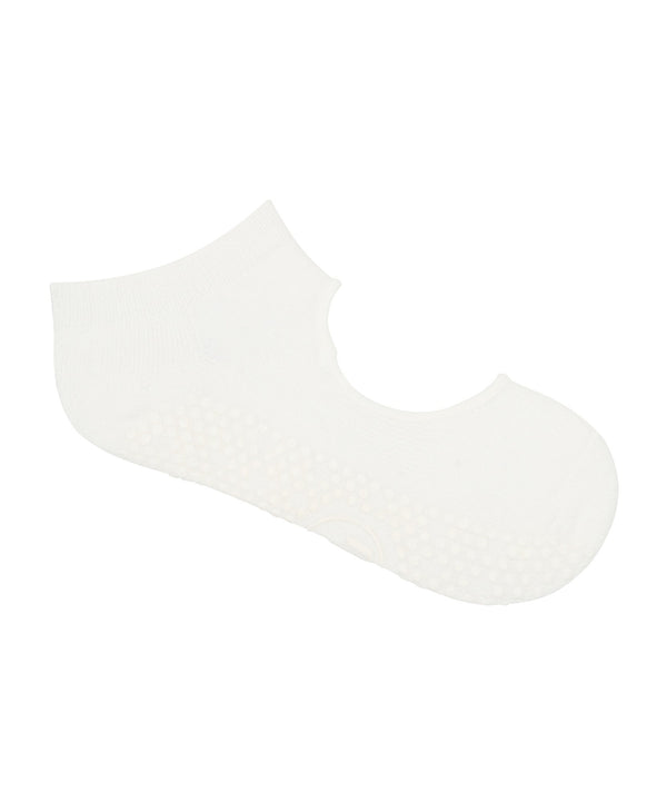 Slide On Non Slip Grip Socks - Ivory