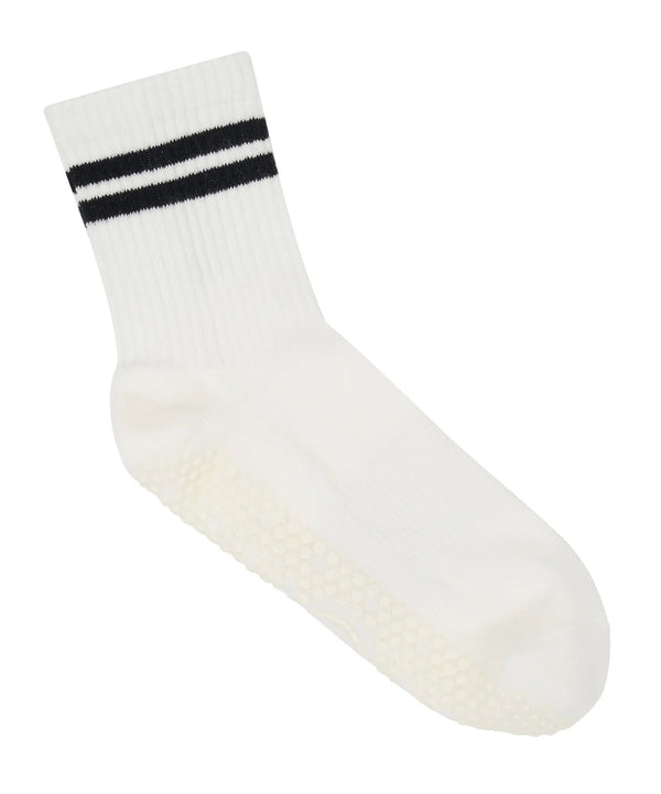 Crew Non Slip Grip Socks - Sporty Stripe Ivory
