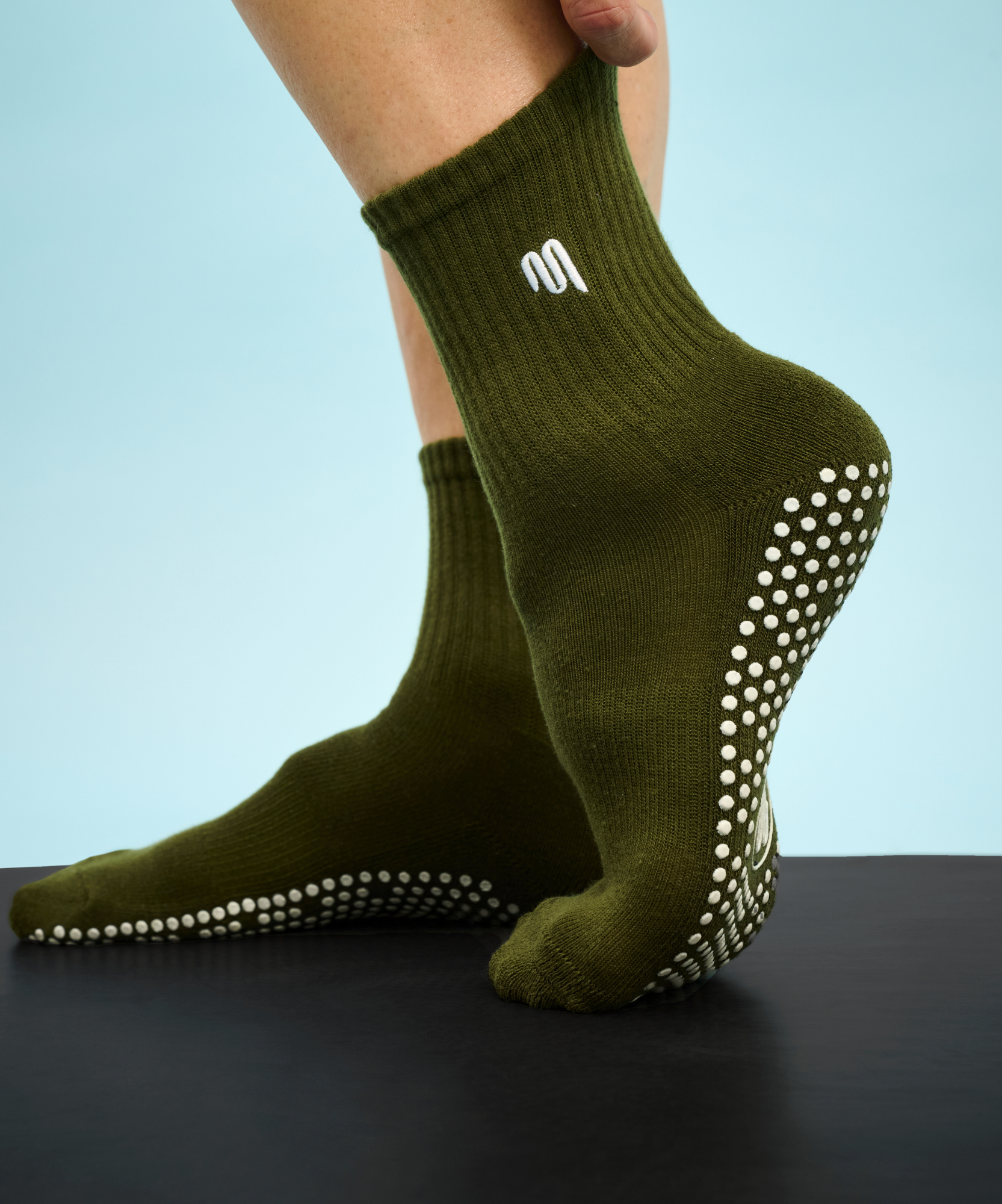 Crew Grip Socks - MoveActive Khaki XL