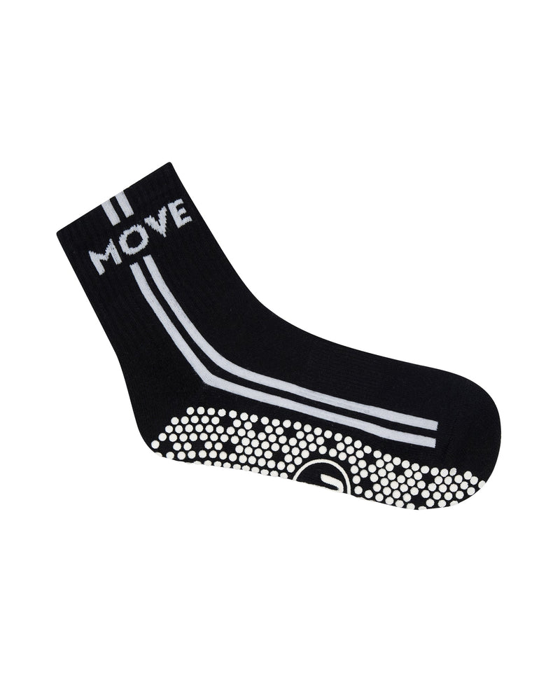 Crew Non Slip Grip Socks - Move Monochrome Stripes