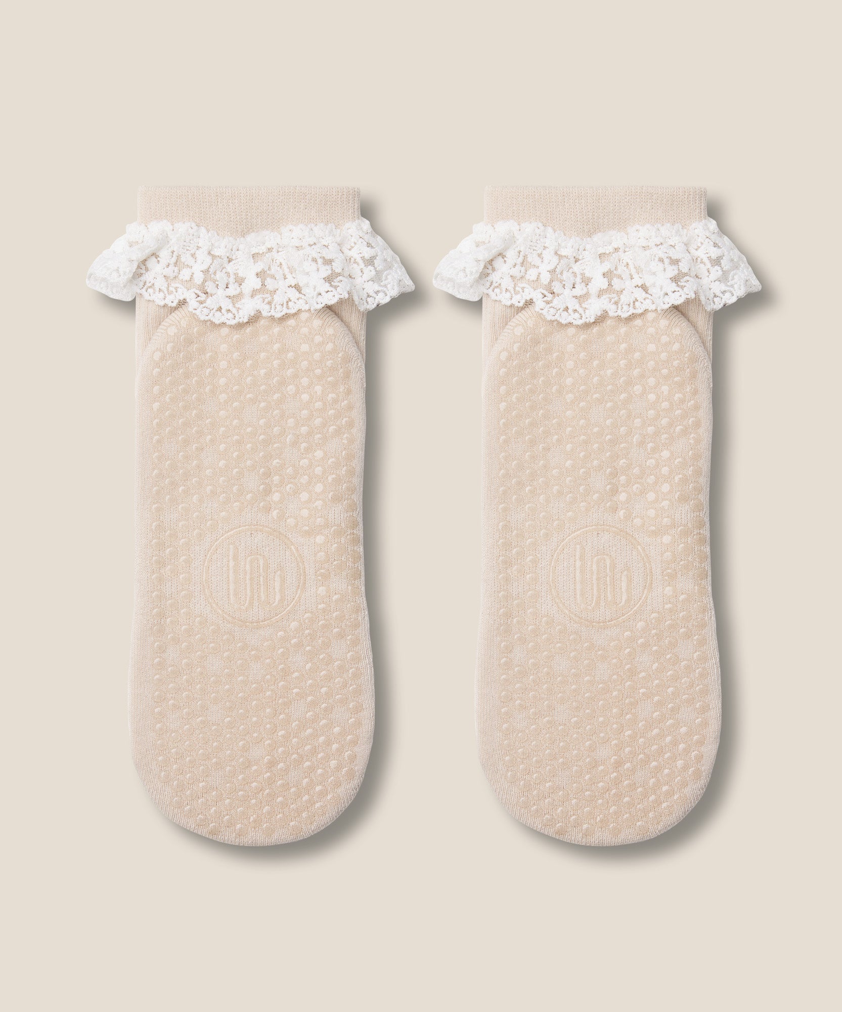 Quarter Crew Grip Socks - Lovers Lace