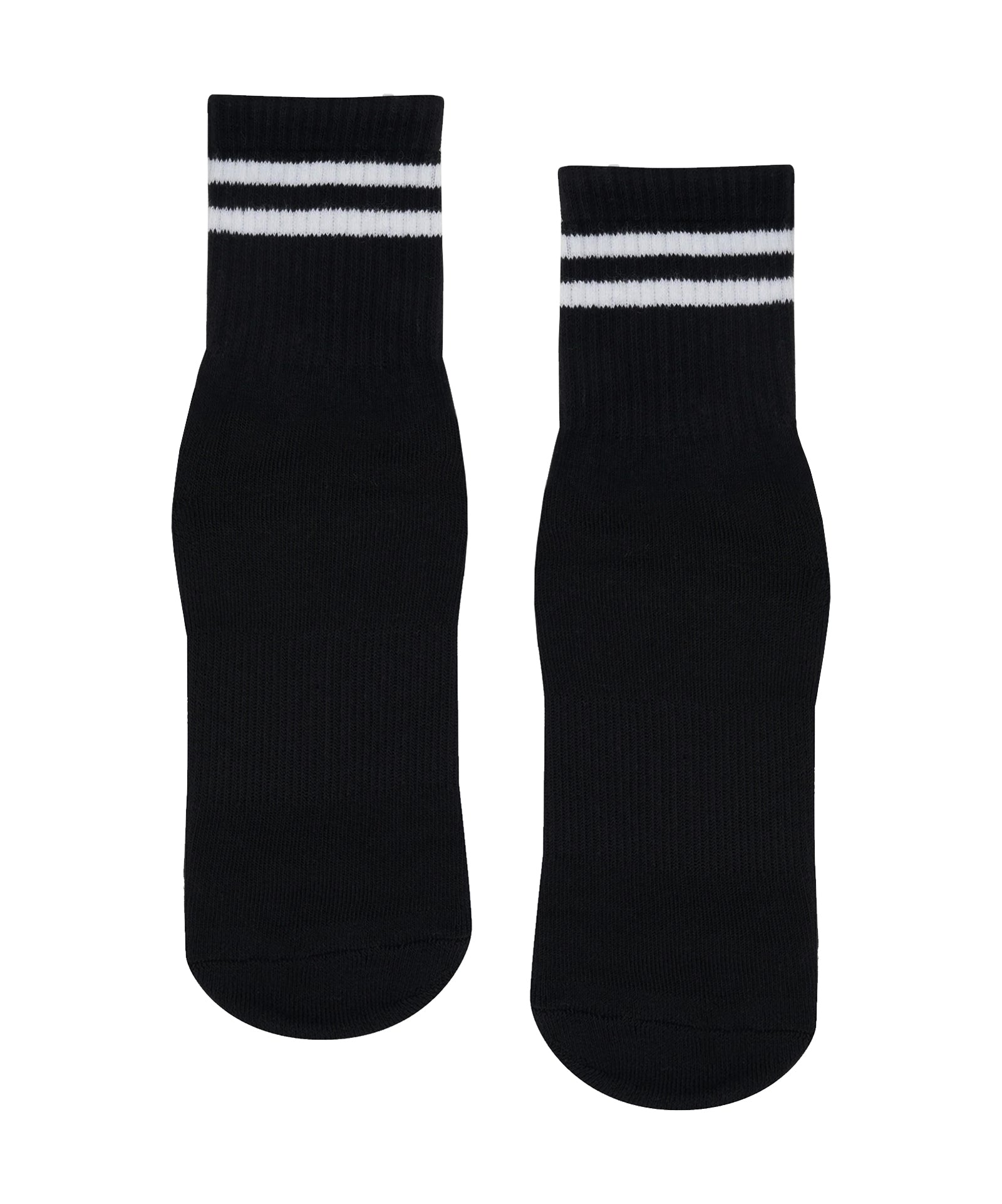 Crew Non Slip Grip Socks - Sporty Stripe Black.