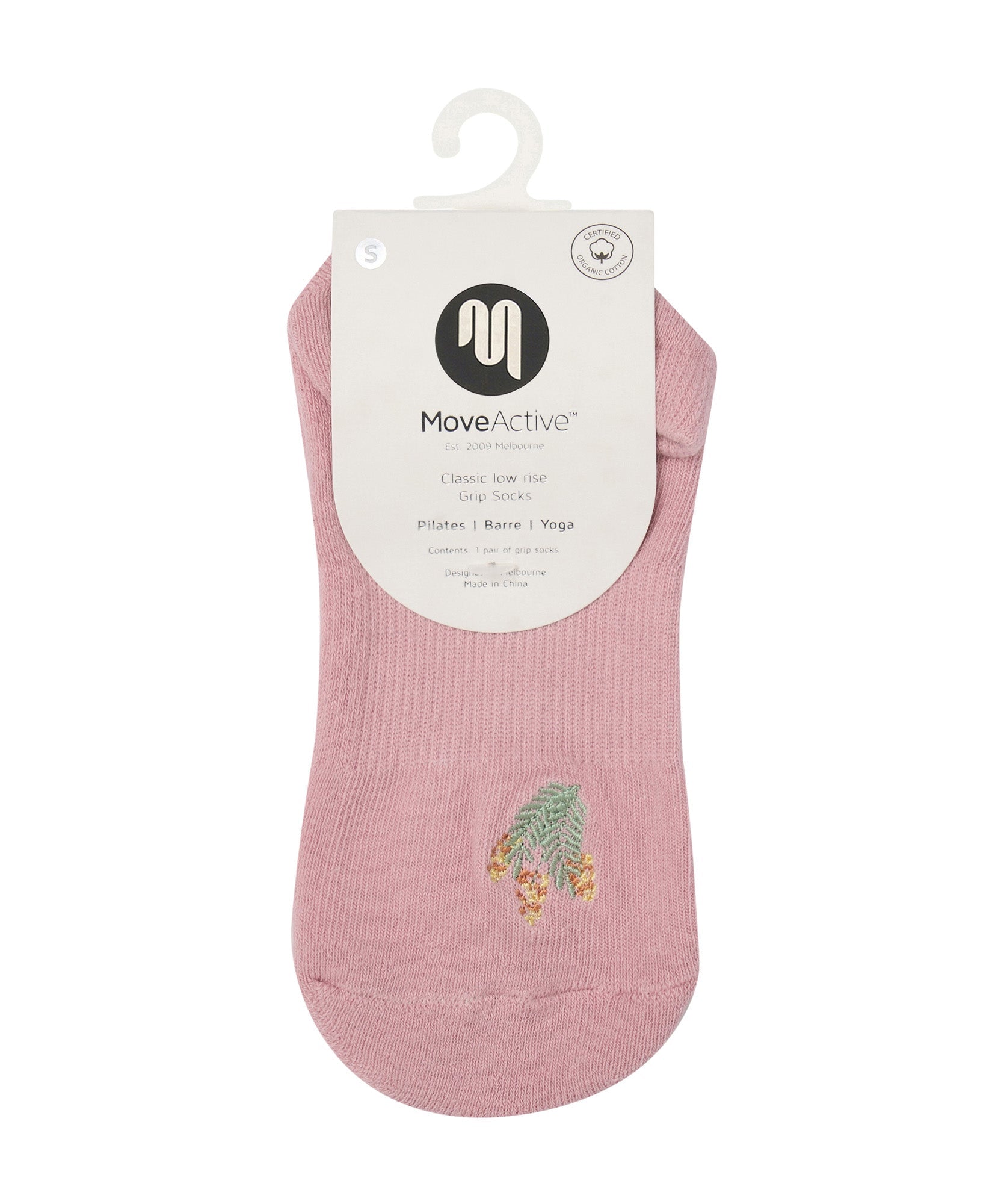 Classic Low Rise Grip Socks - Wattle Blossom