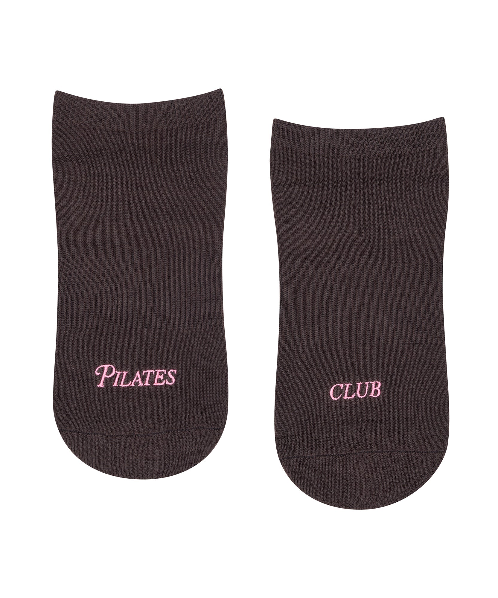 Classic Low Rise Grip Socks - Pilates Club Chocolate