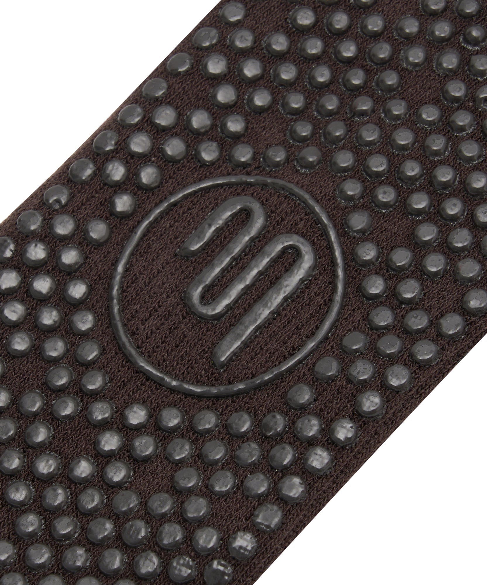 Crew Non Slip Grip Socks - Pilates Club Chocolate