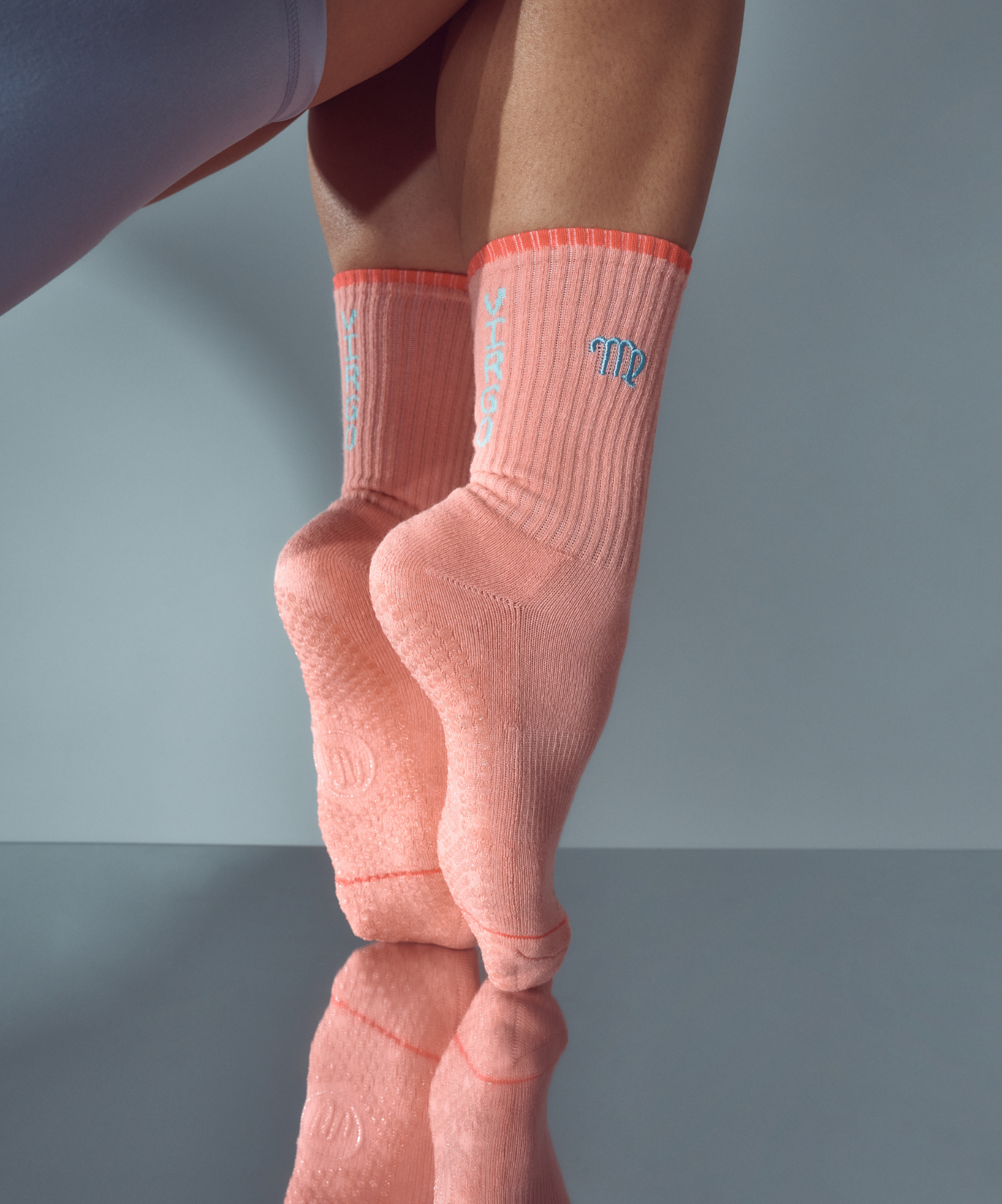 Crew Non Slip Grip Socks - Virgo